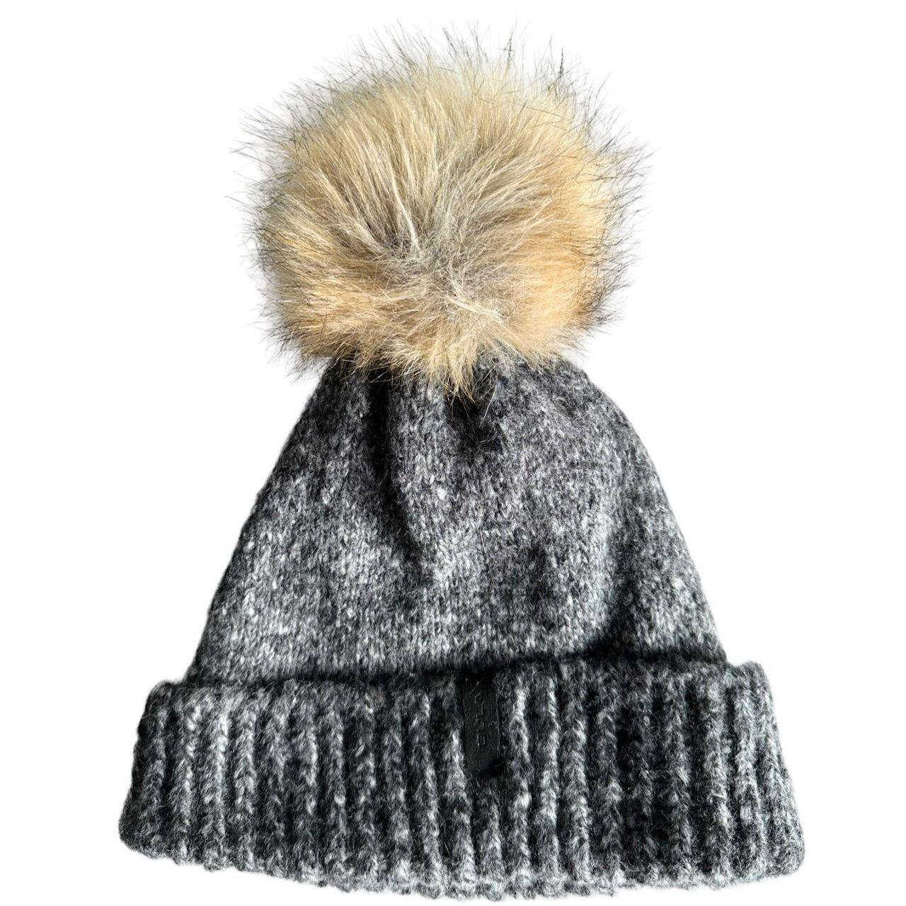 Bula brand gray specked knit Pom Beanie,
