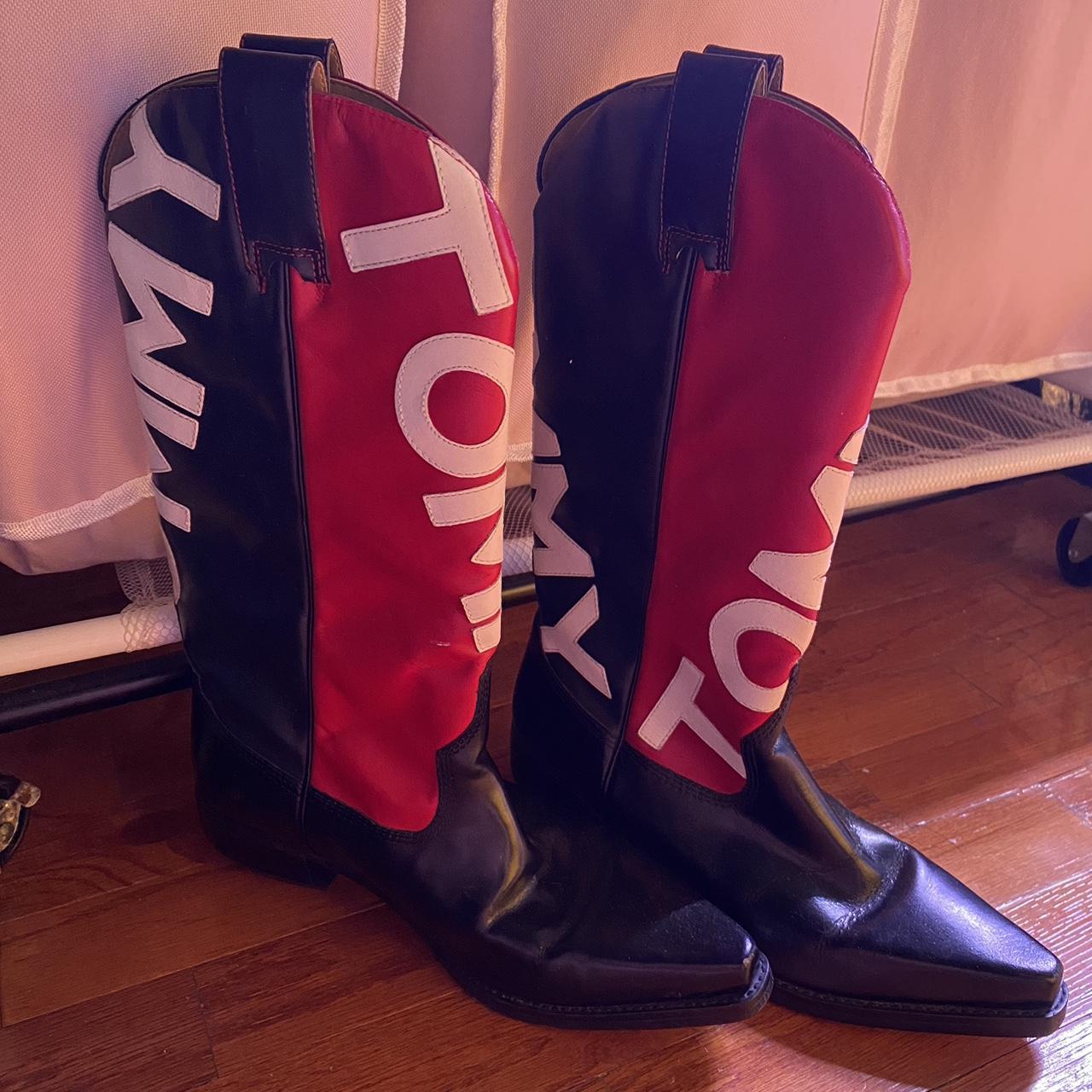 Tommy hilfiger hotsell red boots