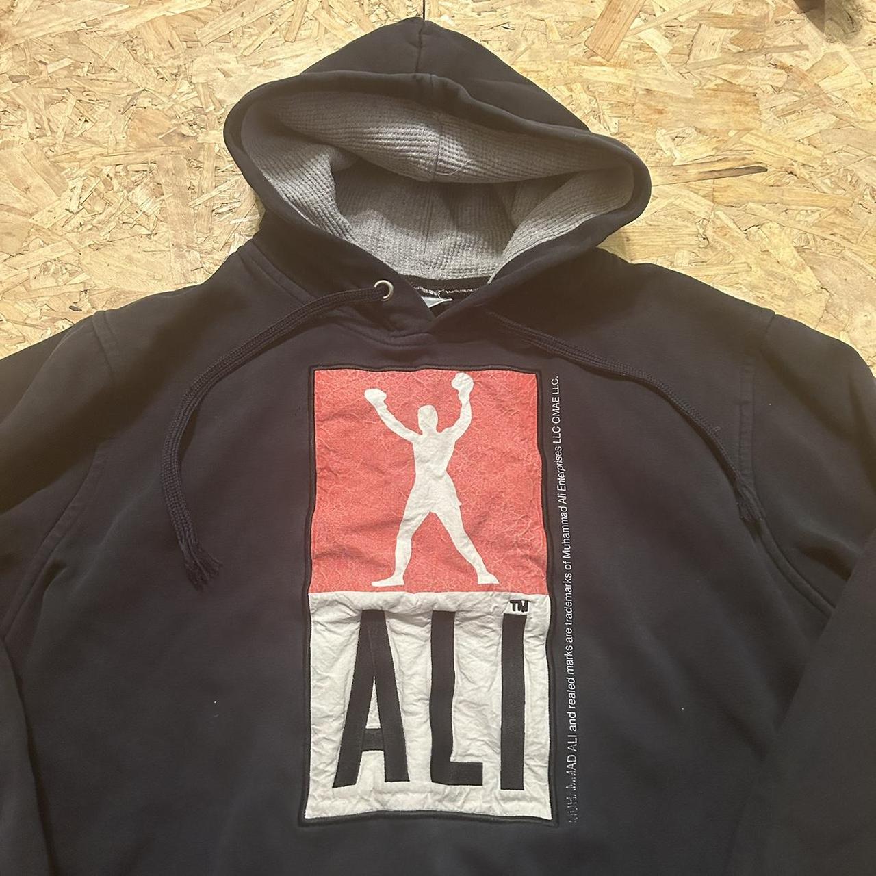 Muhammad Ali Hoodie Chest measurement (inches)... Depop