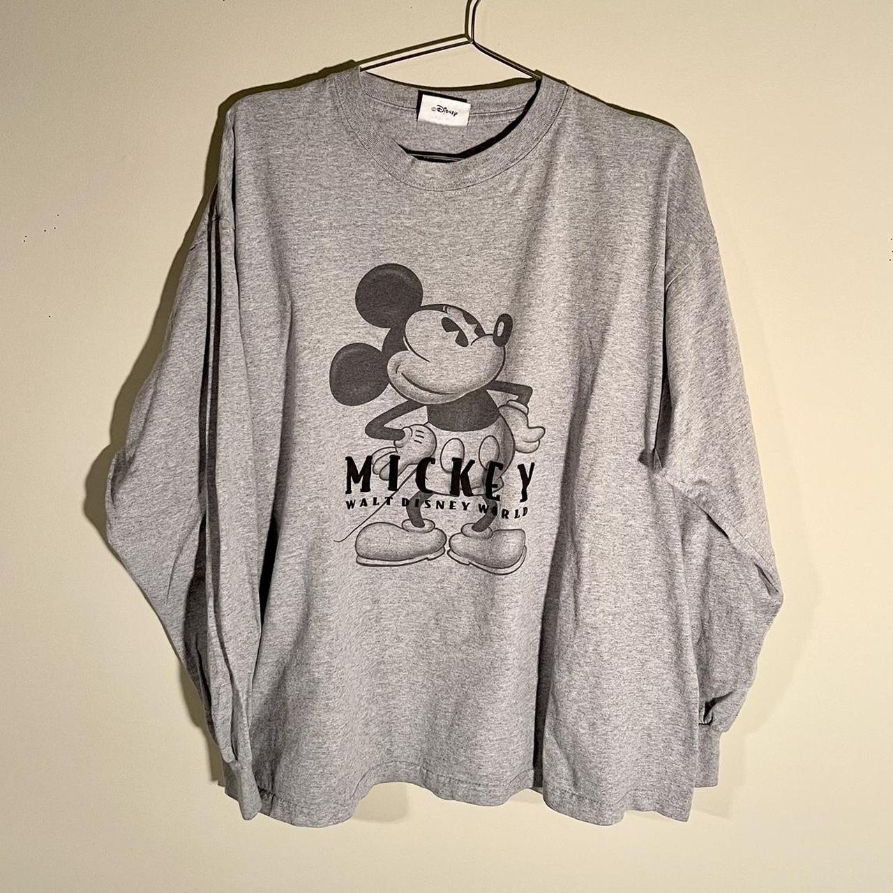 Vintage Mickey Mouse Long sleeve shirt One size... - Depop