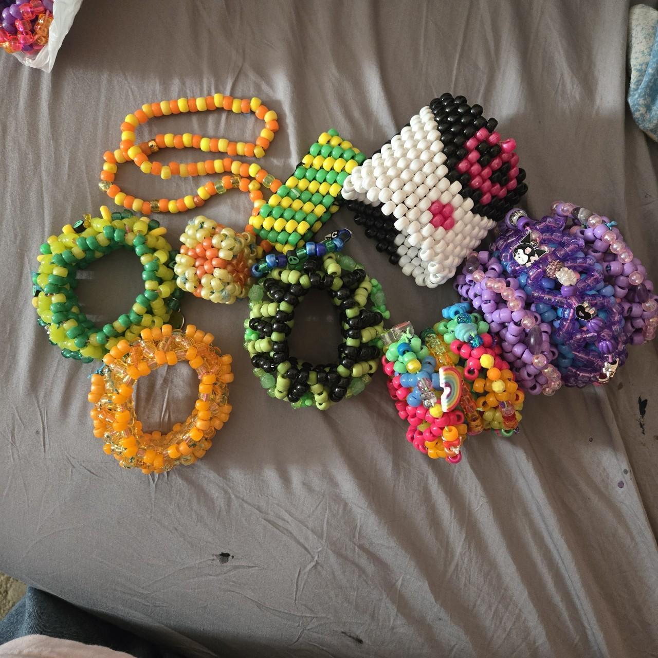 Kandi lot-all handmade by me -made w elastic string... - Depop