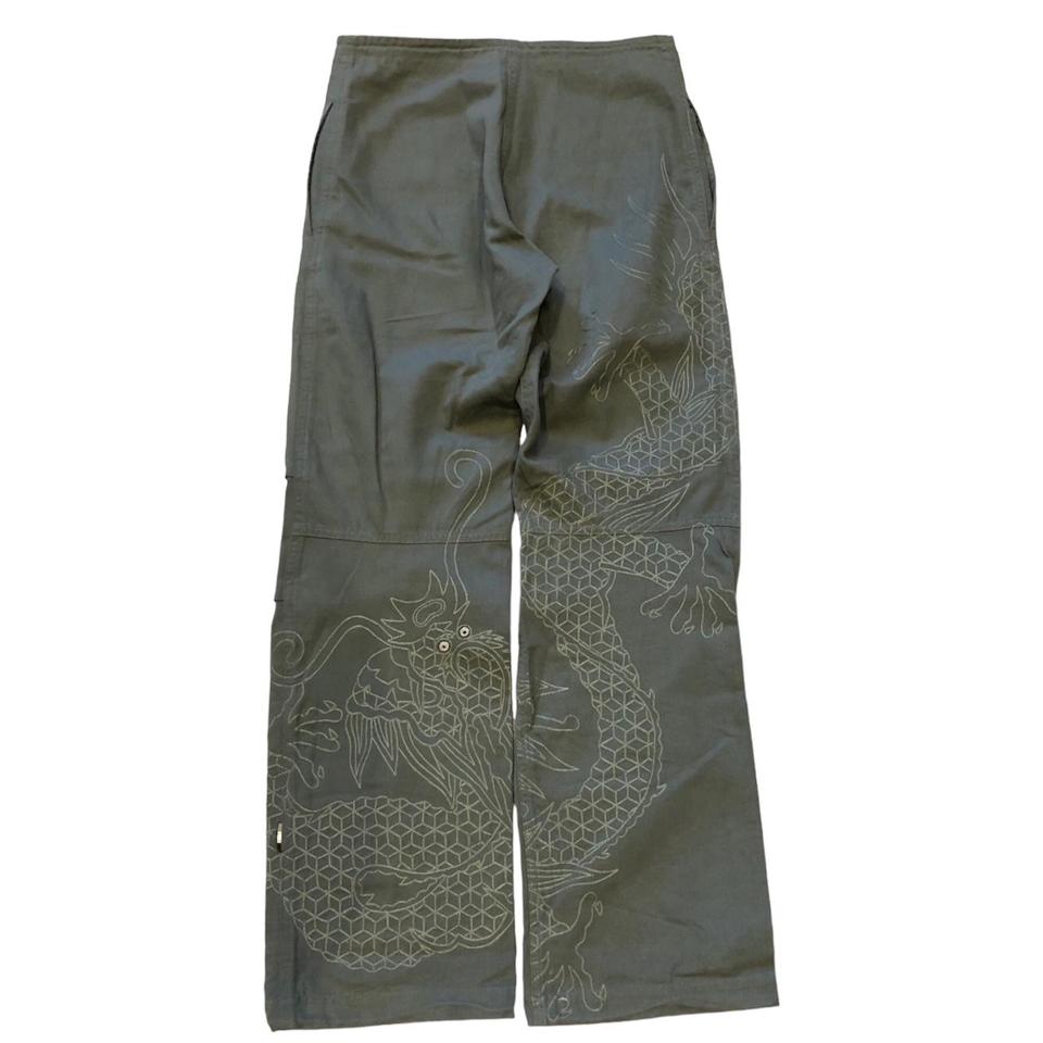 Maharishi denim jeans Dragon embroidered jeans | Depop