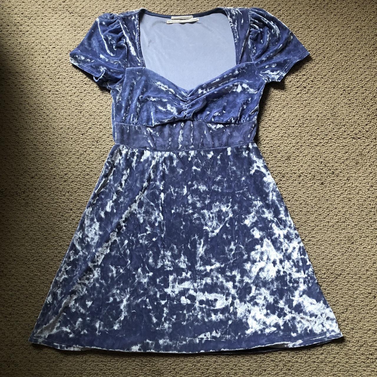 Urban outfitters clearance blue velvet dress