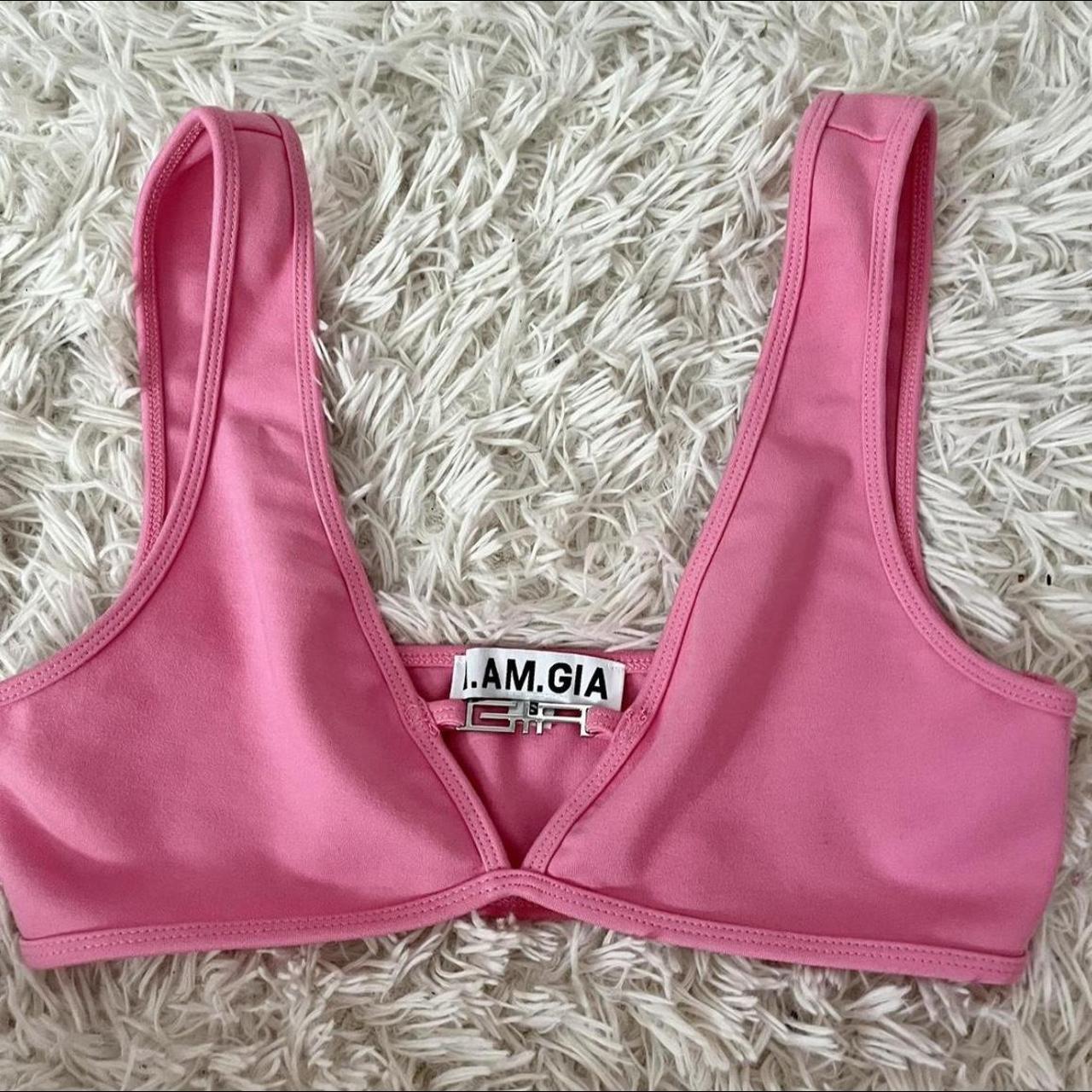 I.AM.GIA Women's Pink Crop-top | Depop