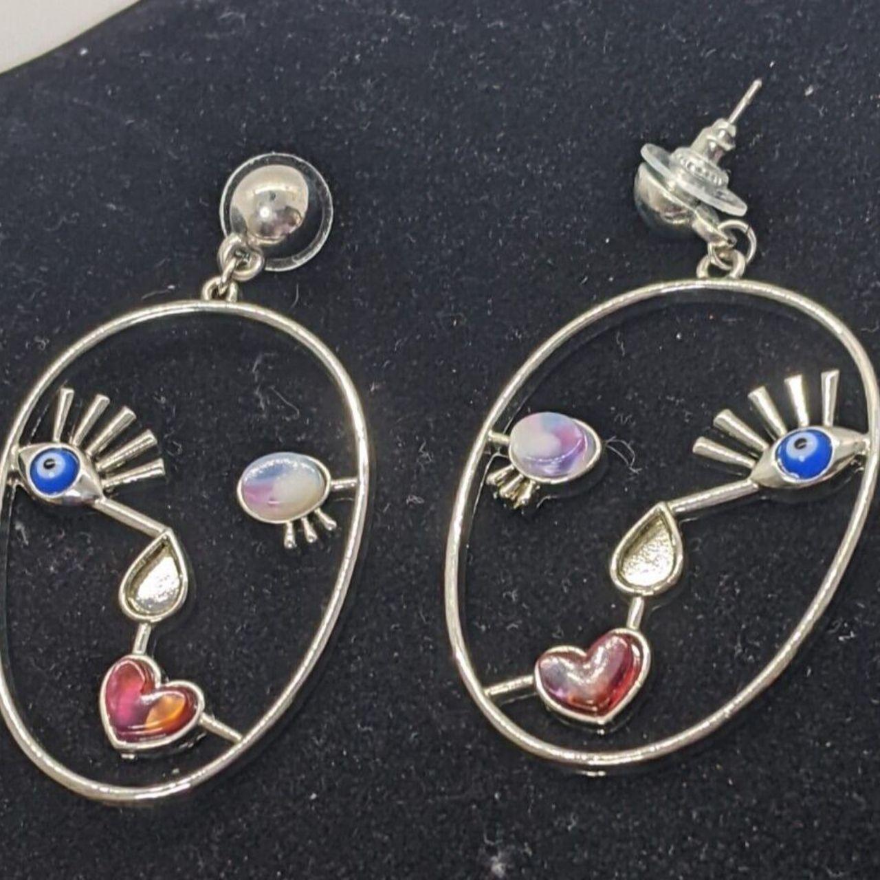 Women's Earrings - Silver/Multi – Dangle Earrings… - image 1