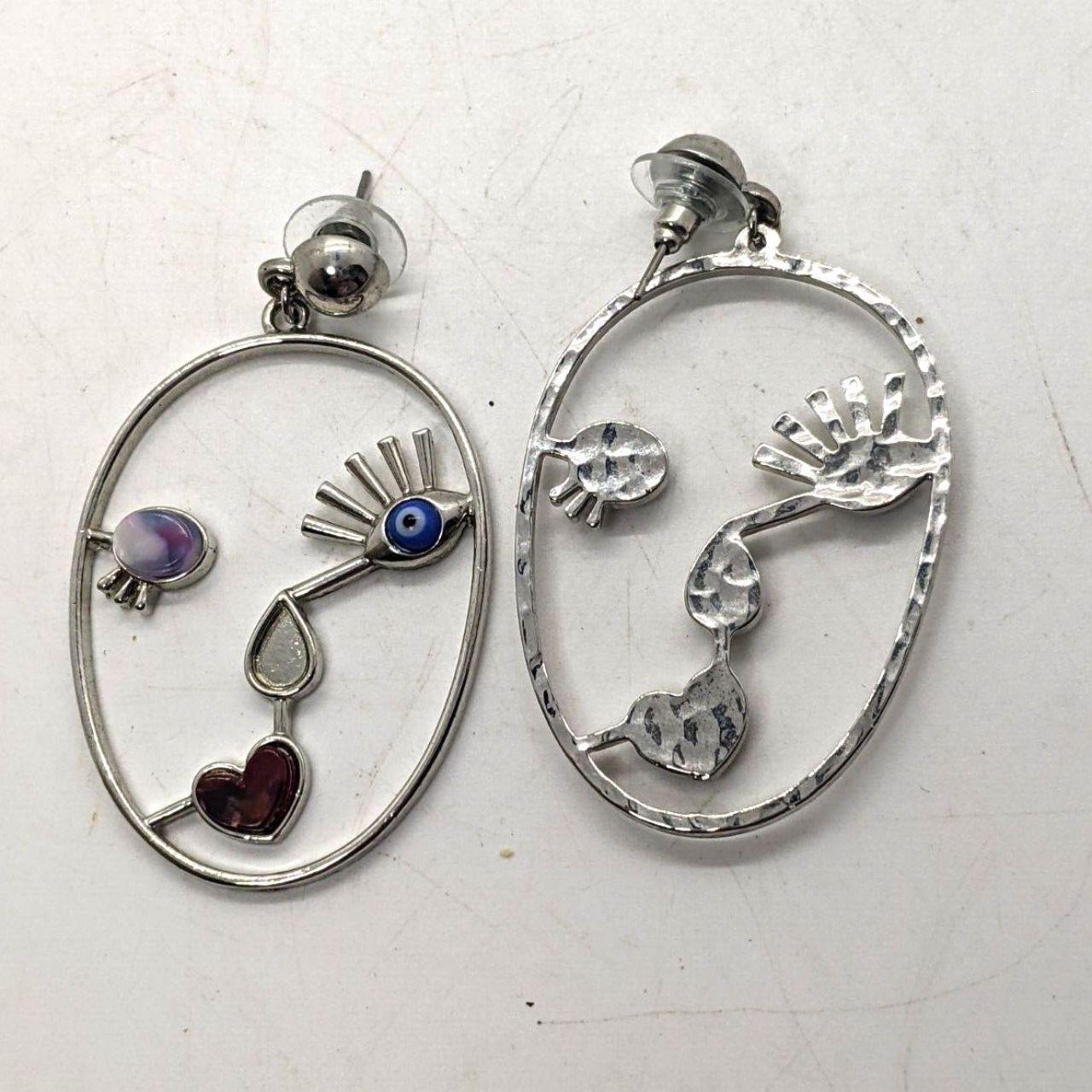 Women's Earrings - Silver/Multi – Dangle Earrings… - image 3