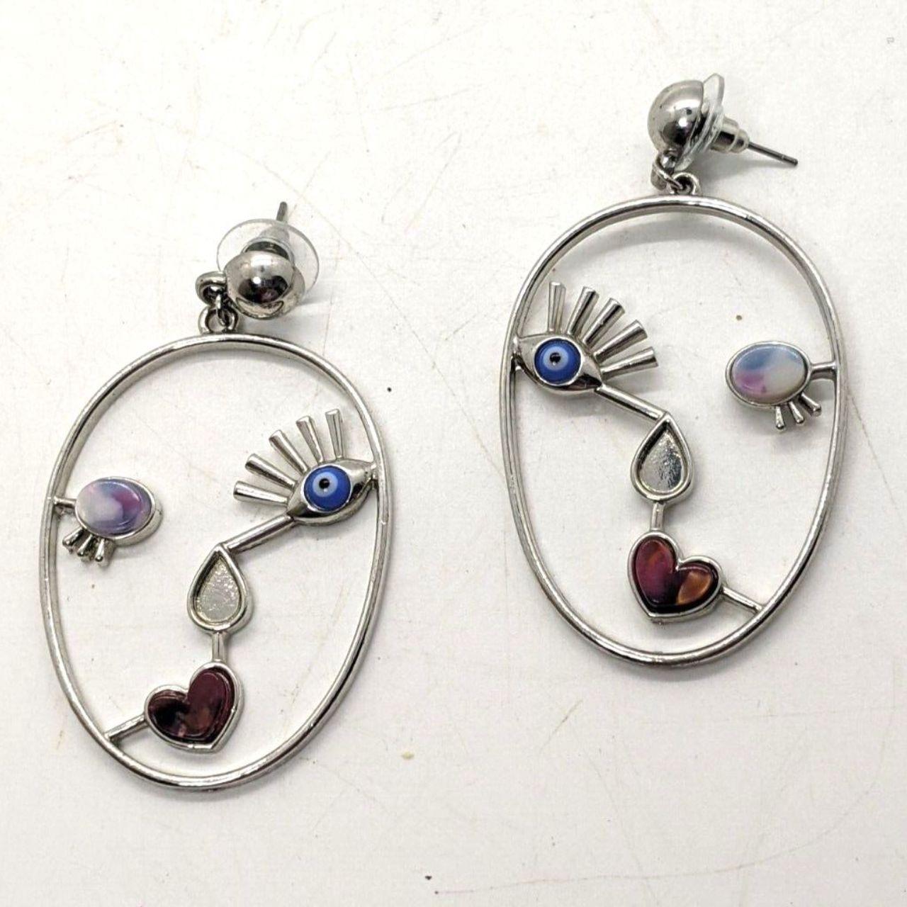 Women's Earrings - Silver/Multi – Dangle Earrings… - image 2