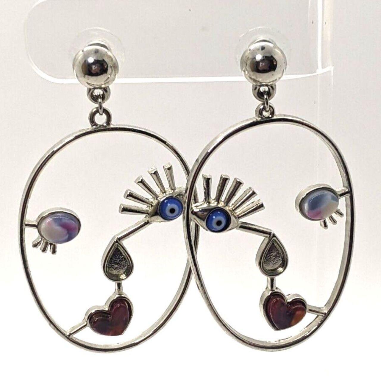 Women's Earrings - Silver/Multi – Dangle Earrings… - image 4