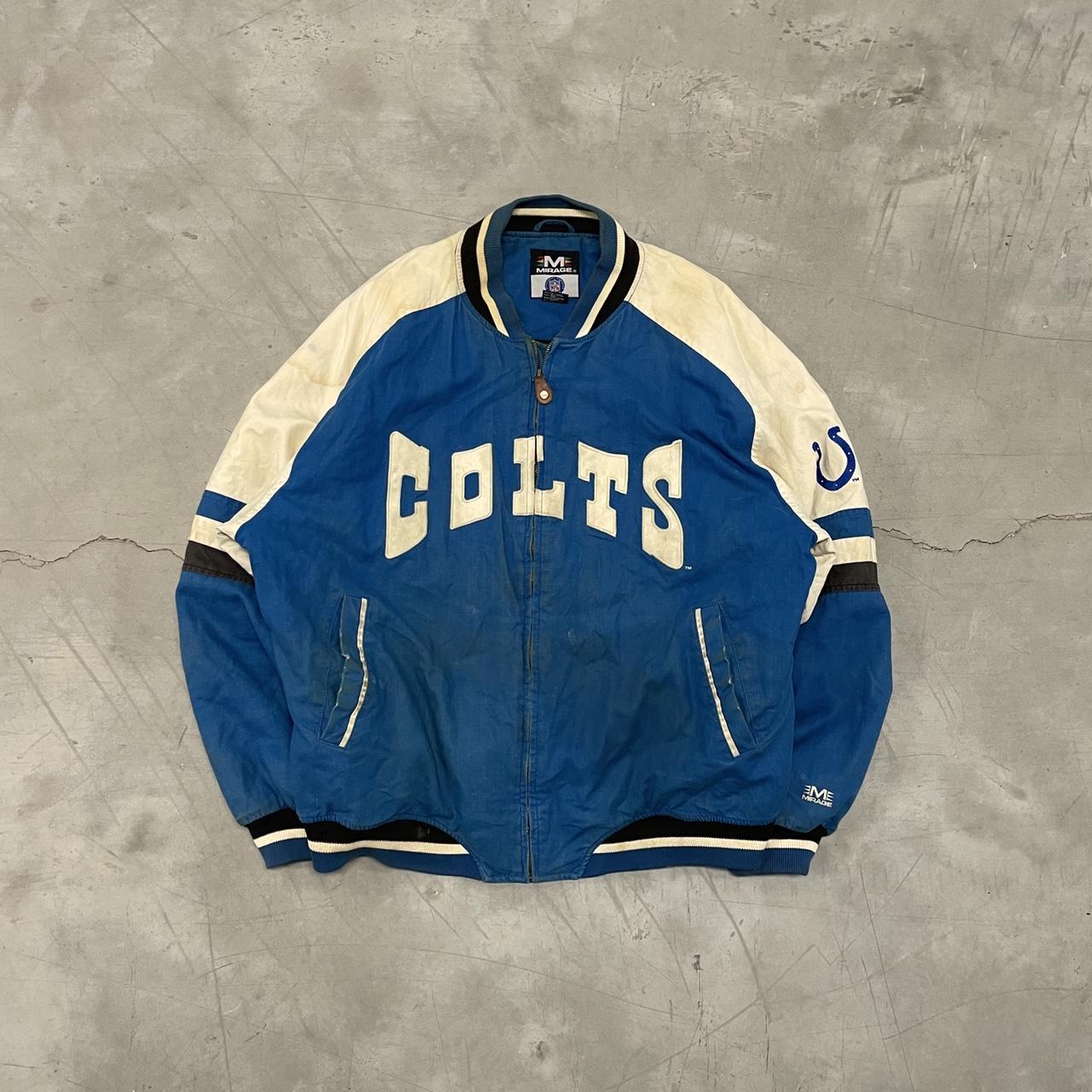 VINTAGE 90s INDIANAPOLIS COLTS OVERSIZED BOMBER... - Depop