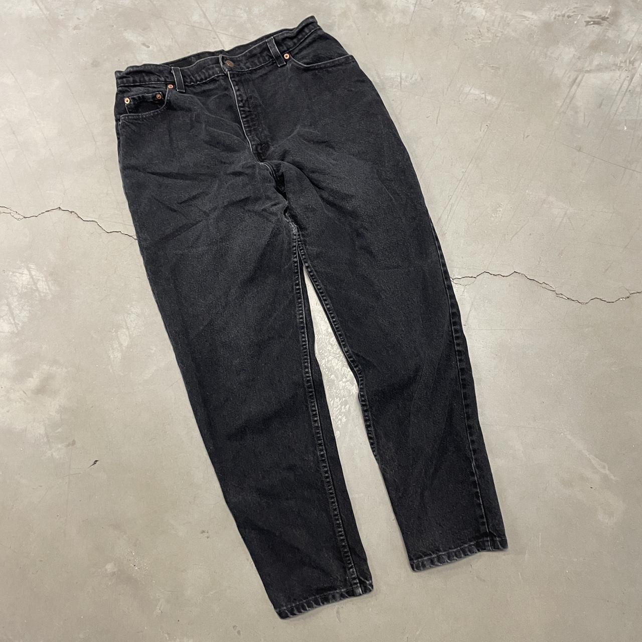 VINTAGE LEVIS tapered black DENIM... - Depop