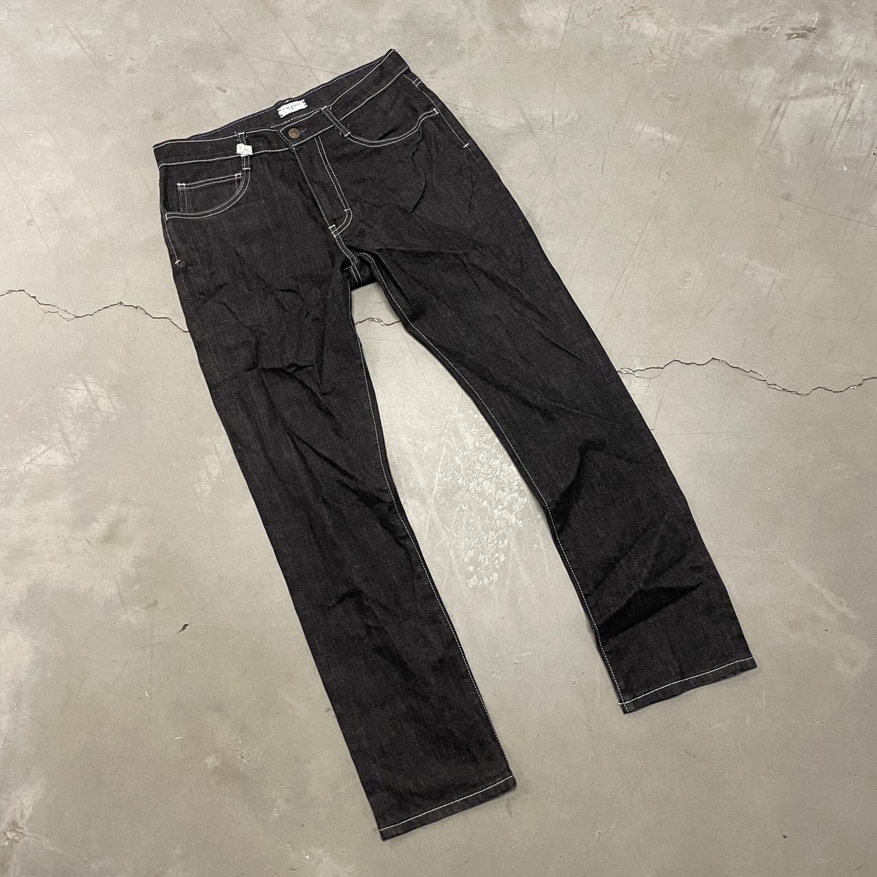 VINTAGE 90s FADED BLACK DENIM JEANS 32x32 Priority Depop