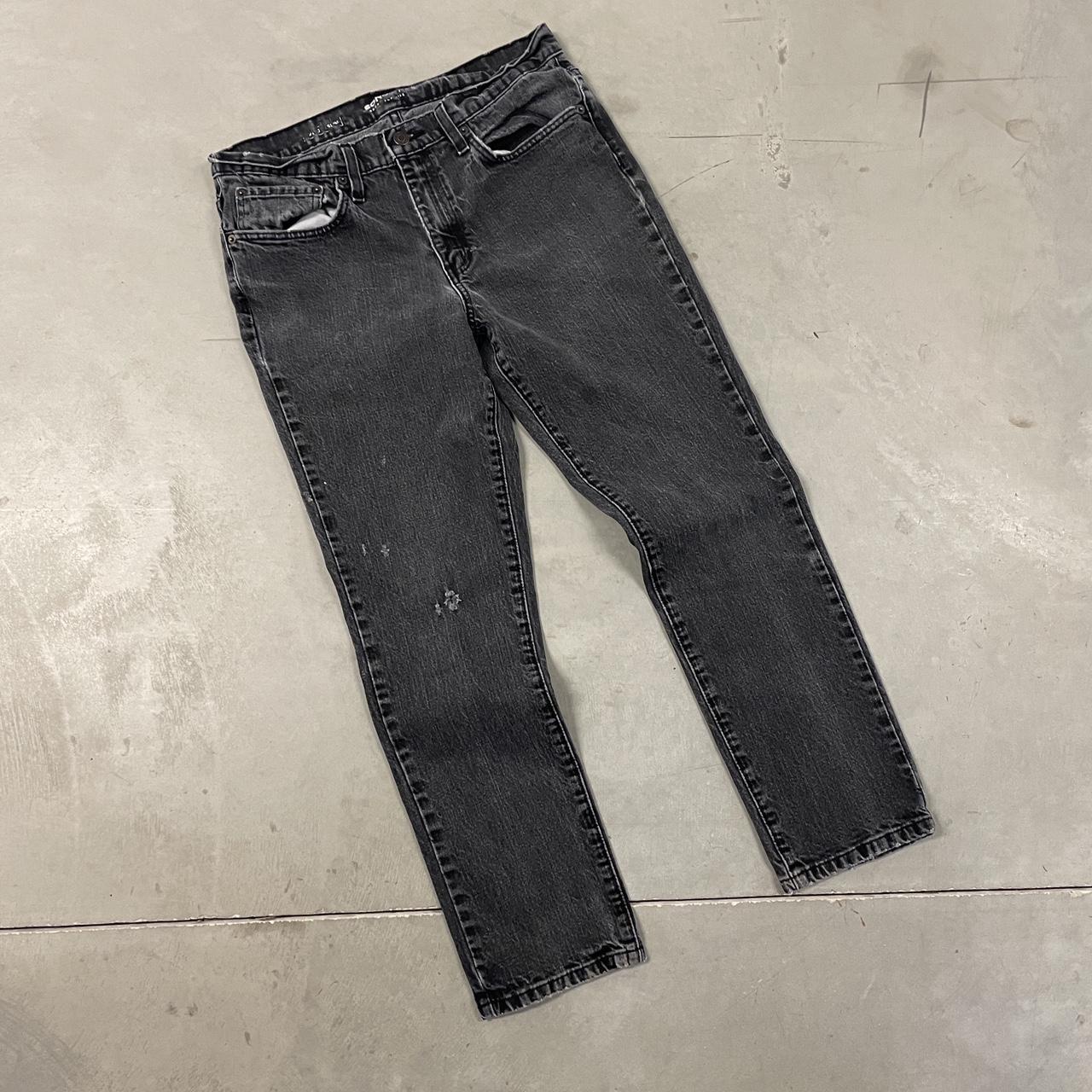 VINTAGE black slim STRAIGHT DENIM... - Depop