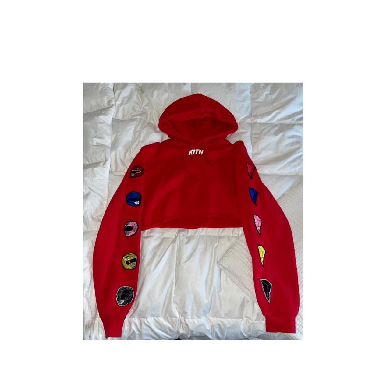 Kith x Power Rangers Cropped Hoodie. Embroidered... Depop