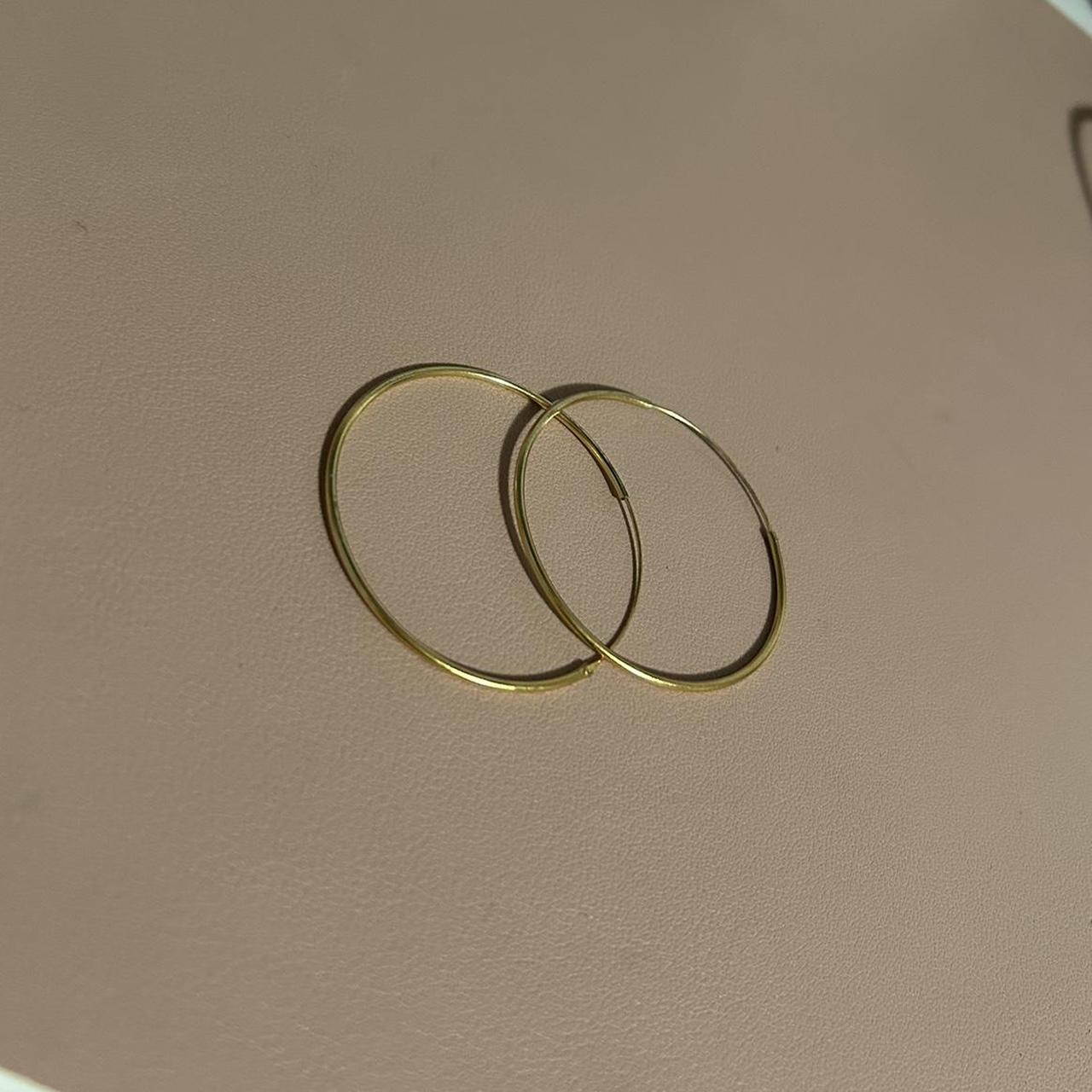 Brandy Melville Gold Hoops worn but no noticeable... Depop