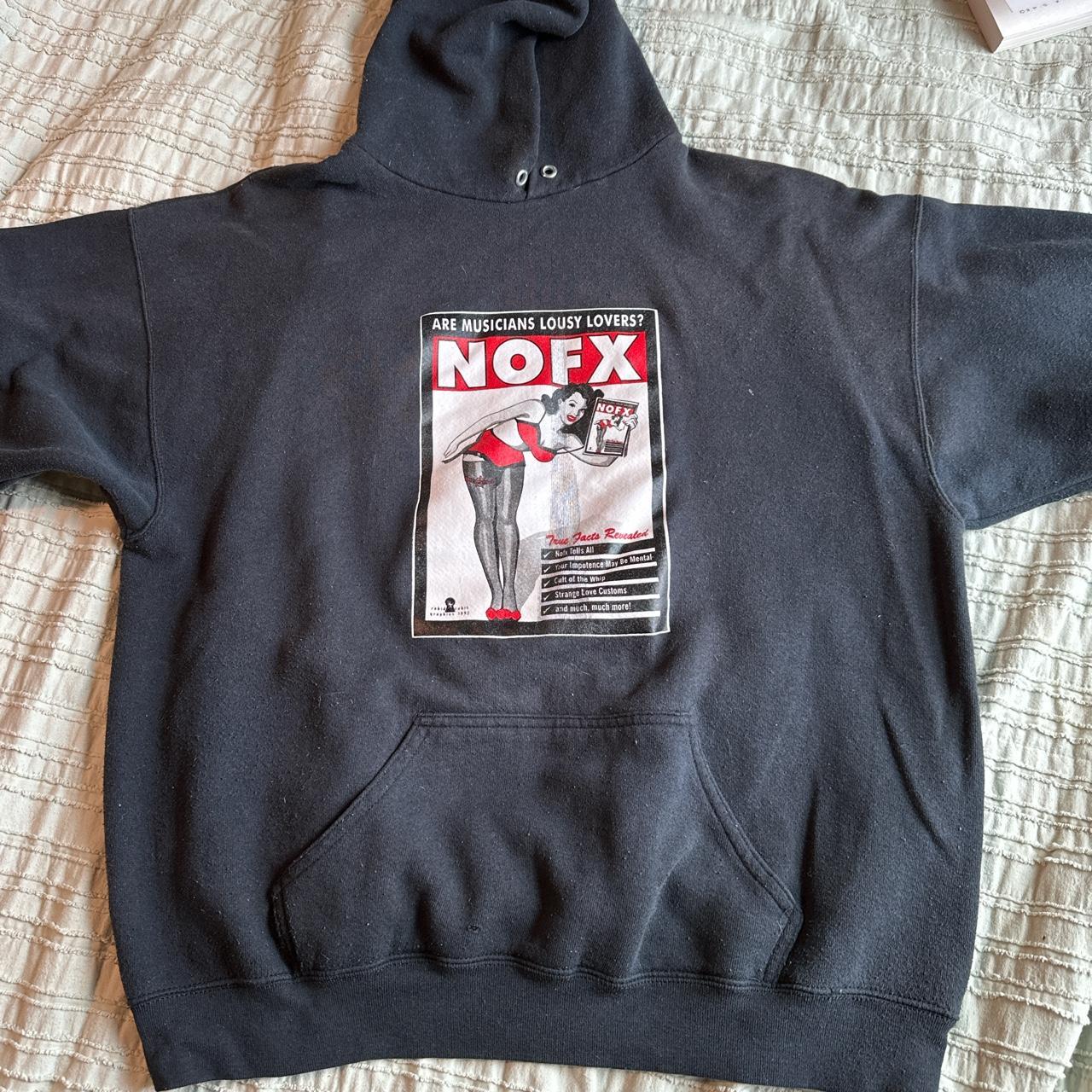 vintage 1990's NOFX Hoodie XL | are musicians lousy... - Depop