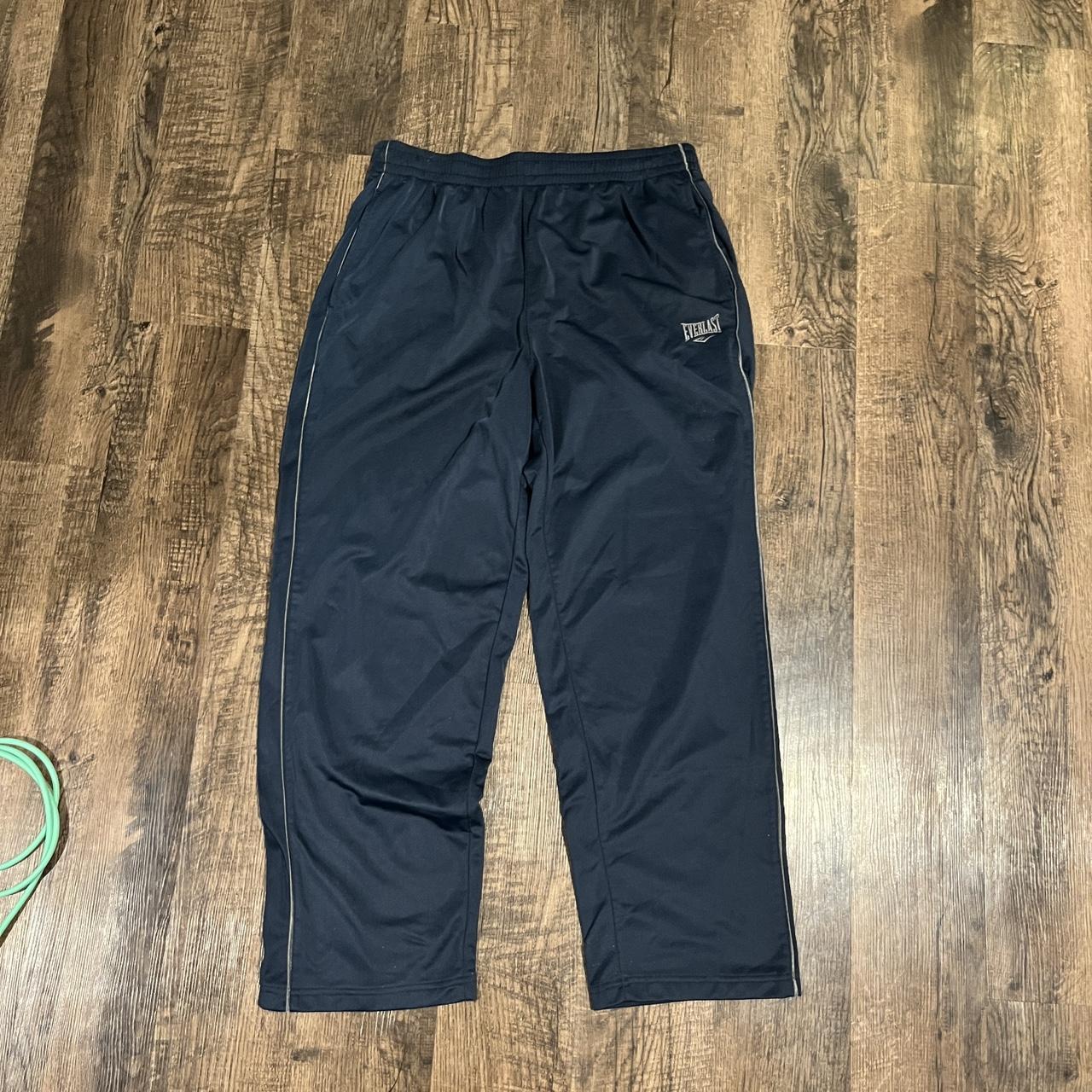 everlast dark blue track pants - Depop