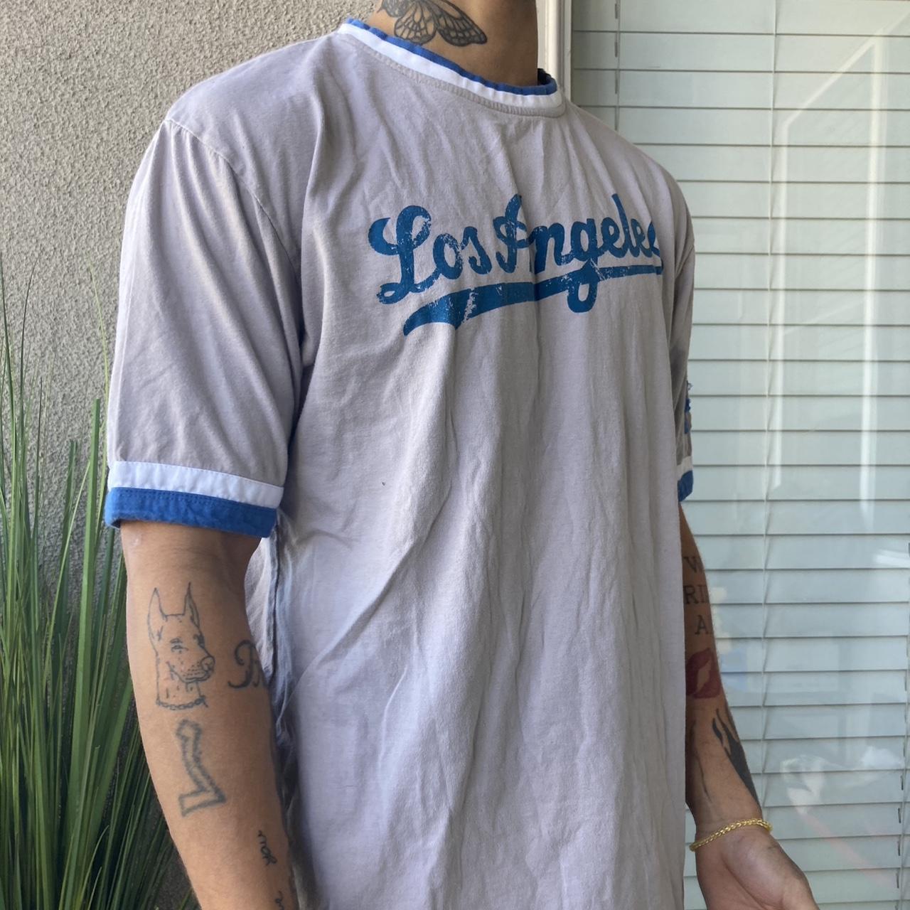 vintage dodgers baseball tee Available no need to - Depop