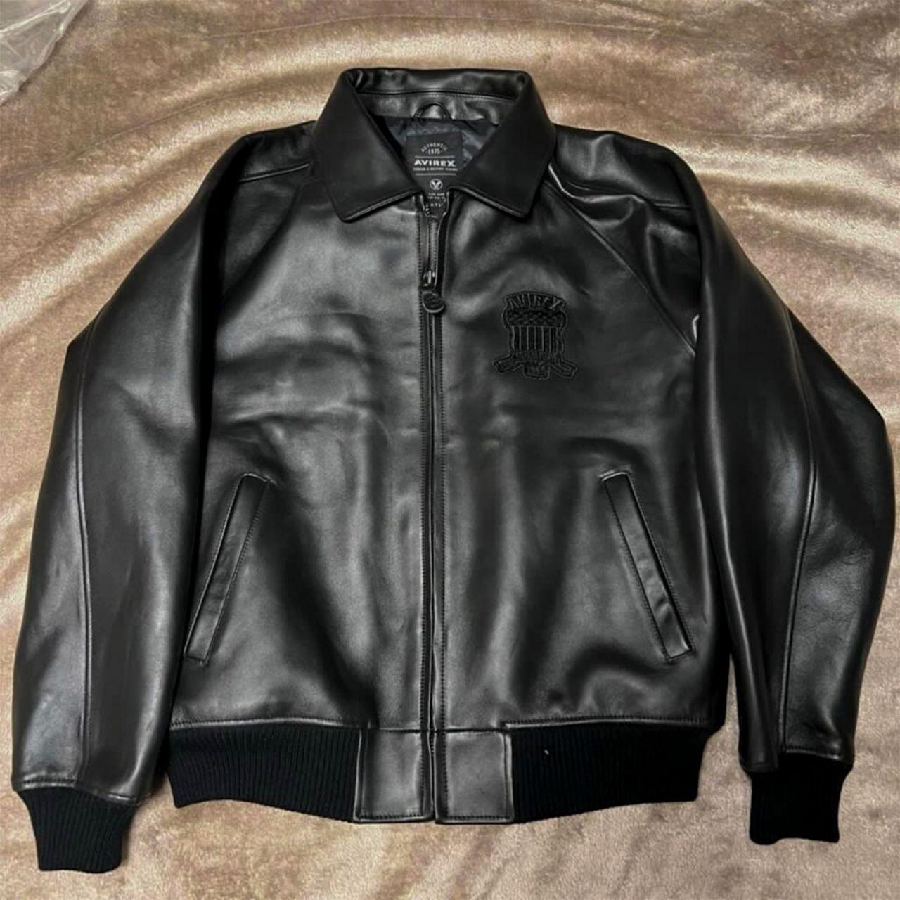 Avirex 'All Star Goalers' Leather Jacket - | Depop