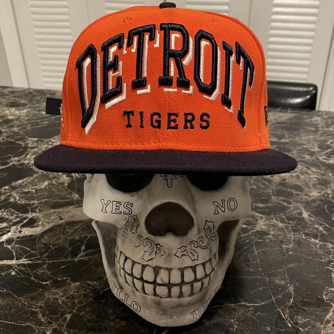 Detroit Tigers New Era Black Orange 59 fifty Fitted - Depop