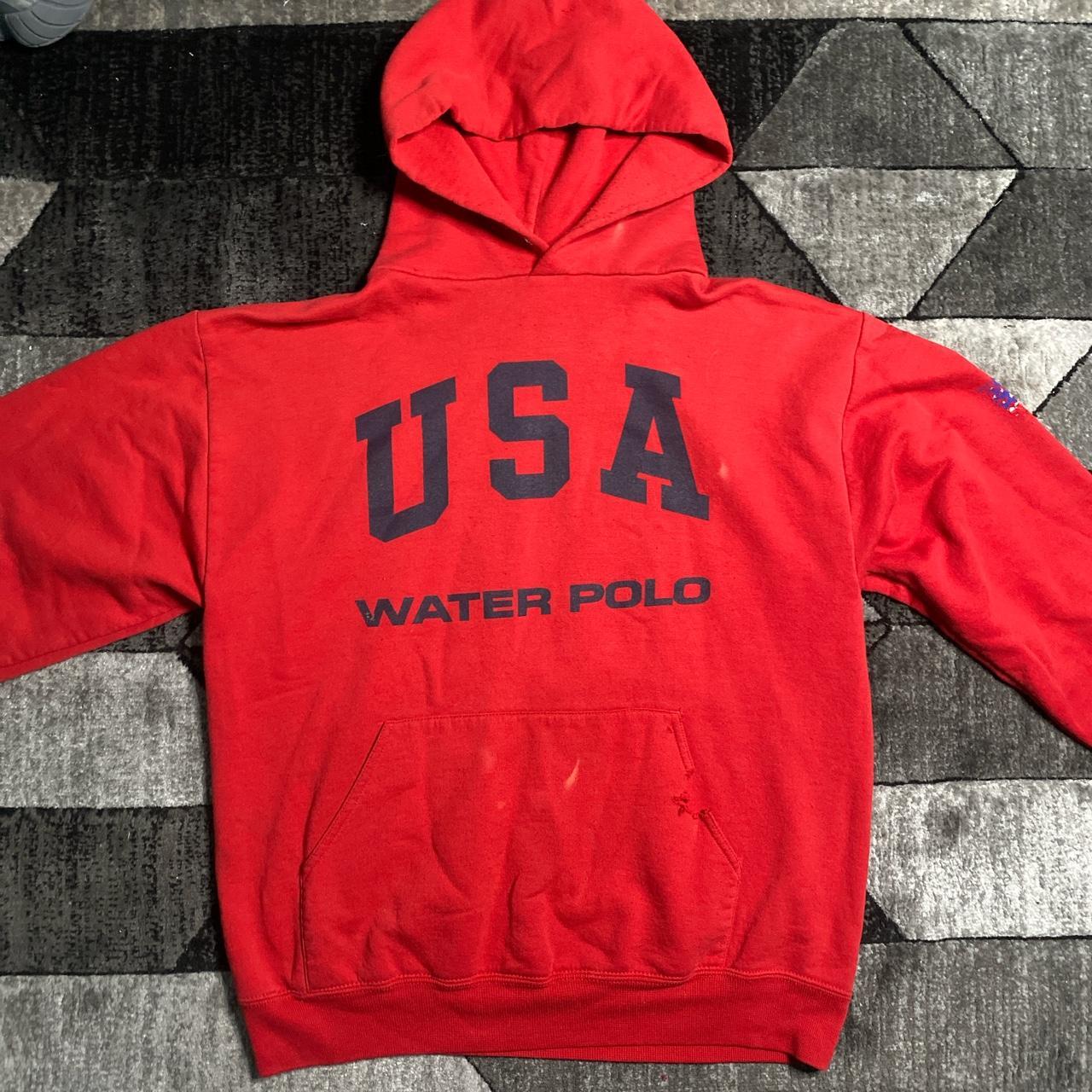 Mens Red Polo Hoodie