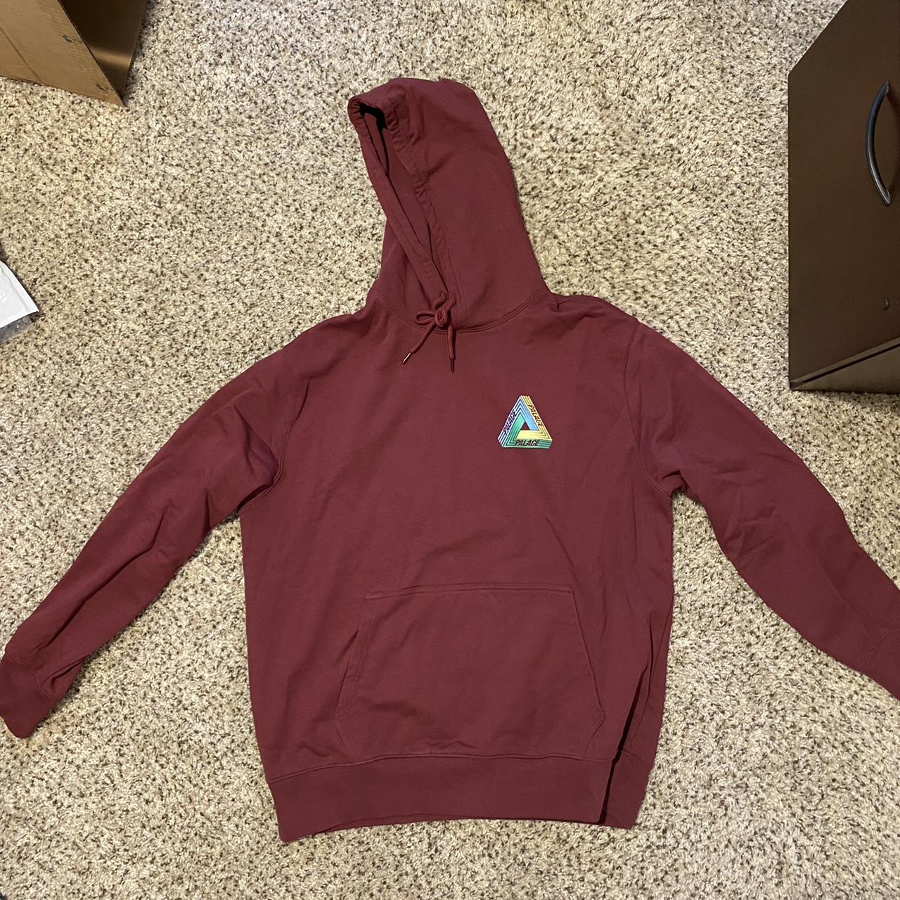 Palace hotsell burgundy hoodie