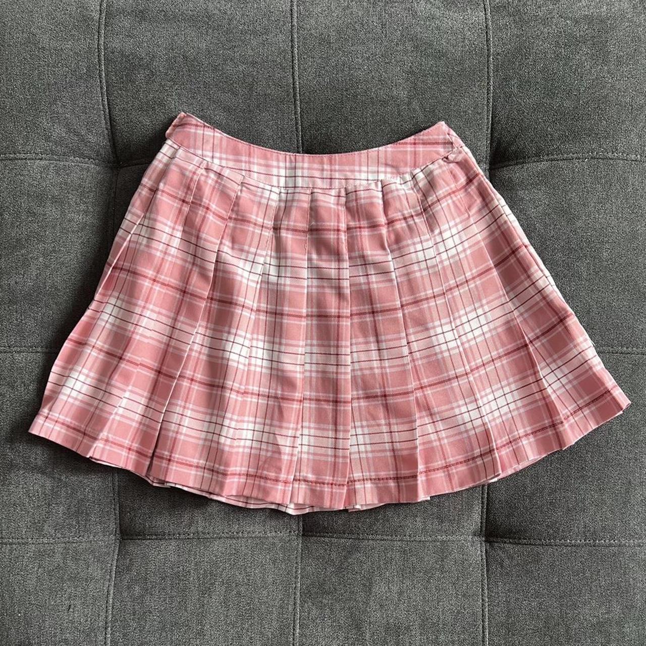 Pink plaid skirt outlet forever 21