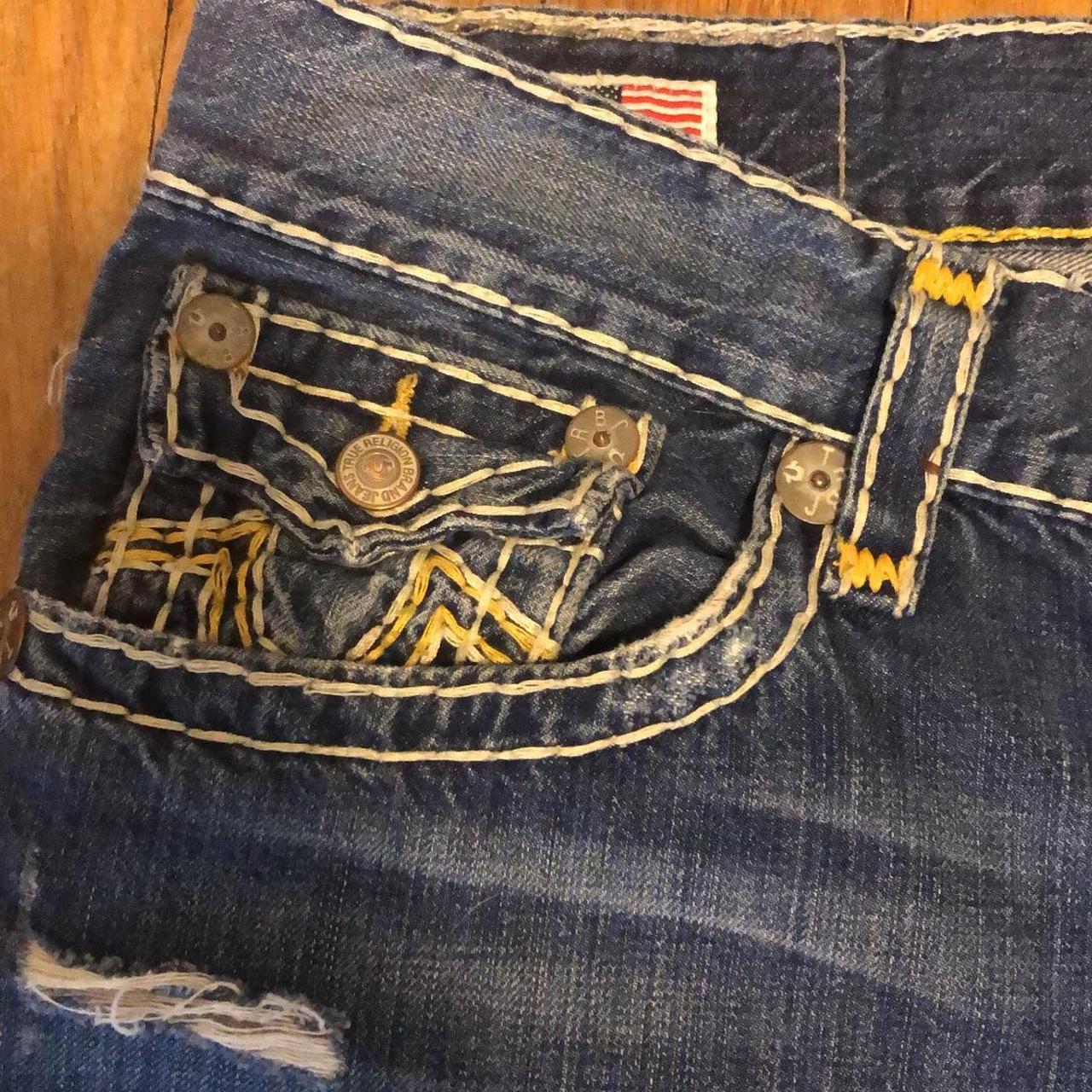 BOSS AHH VINTAGE TRUEY JEANS 🔥💯💯🔥🔥🔥 YELLOW AND WHITE... - Depop