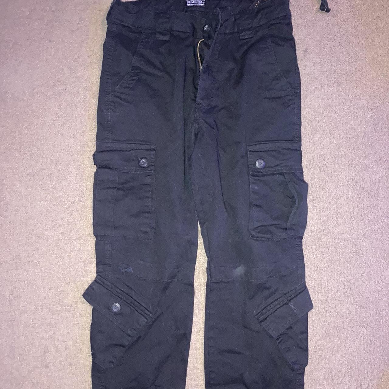 Match&Stick Black cargo jeans - Depop