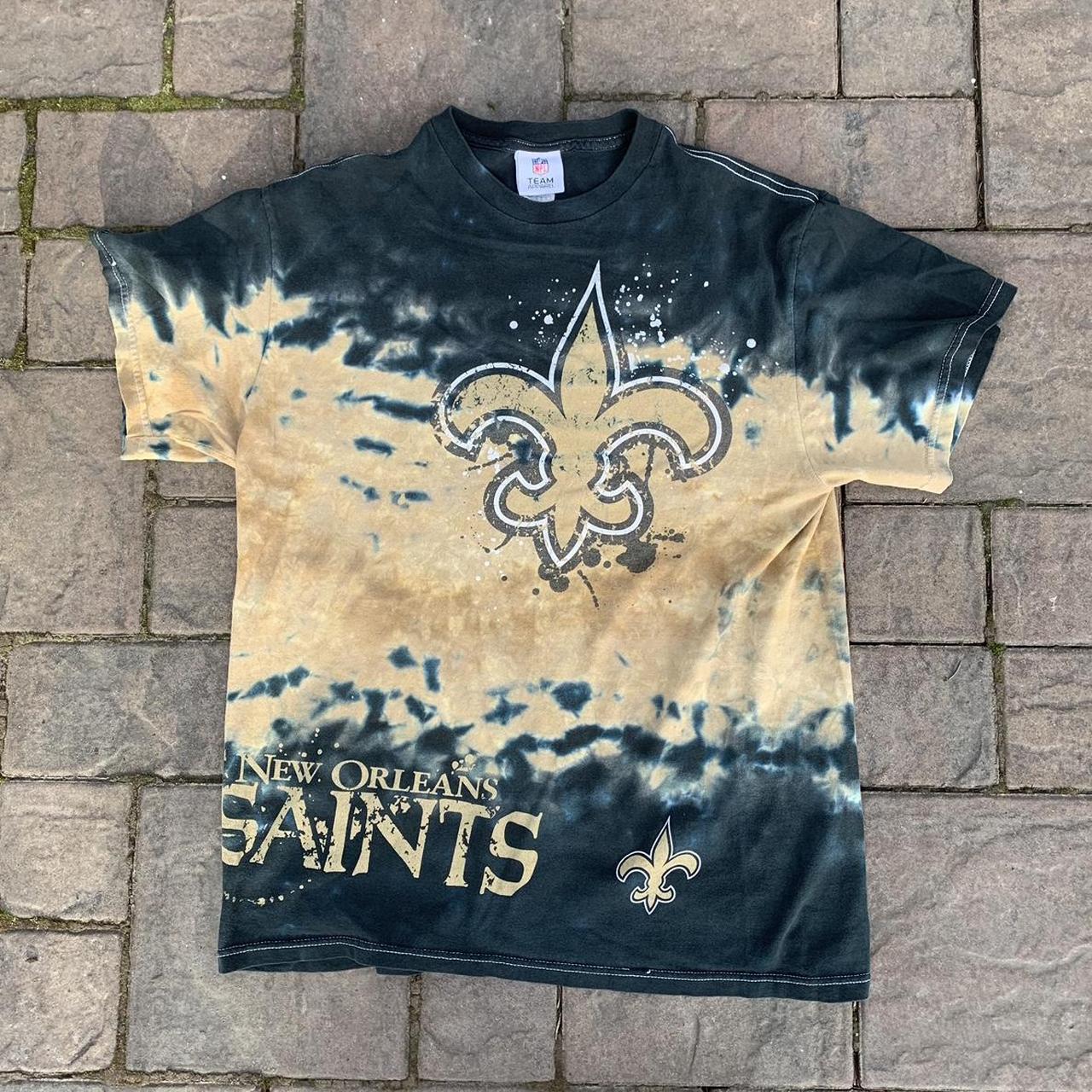 Y2k New Orleans Saints NFL AOP Tie Dye T-shirt / - Depop