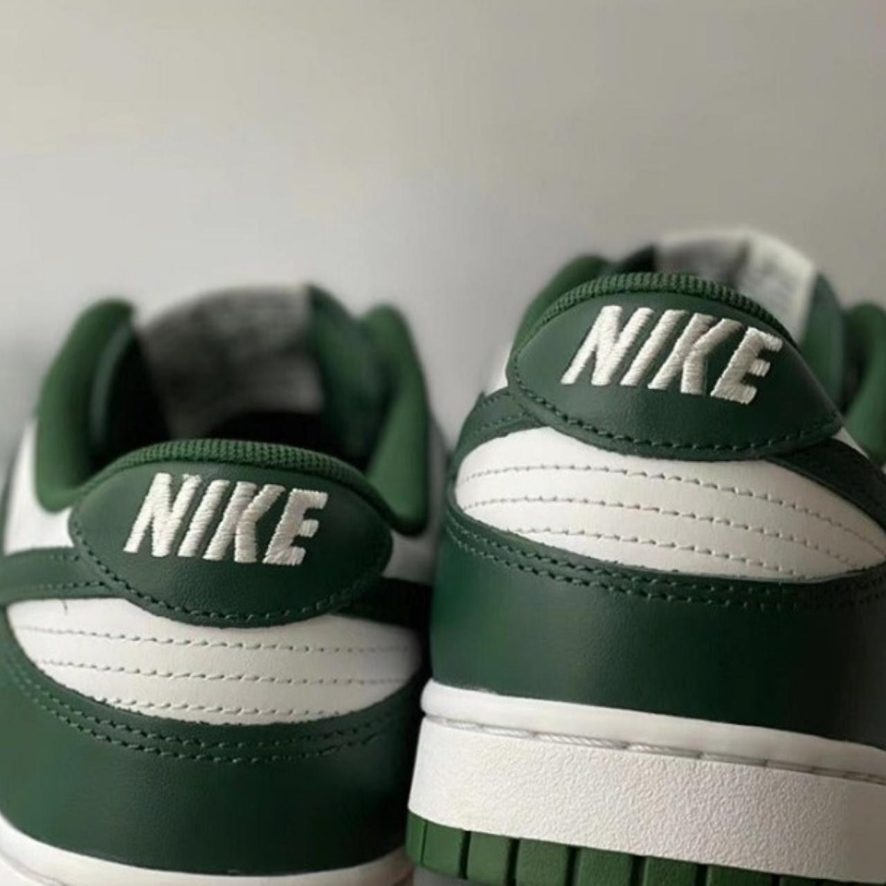 Nike Dunk Lows Michigan State White and Green New... - Depop