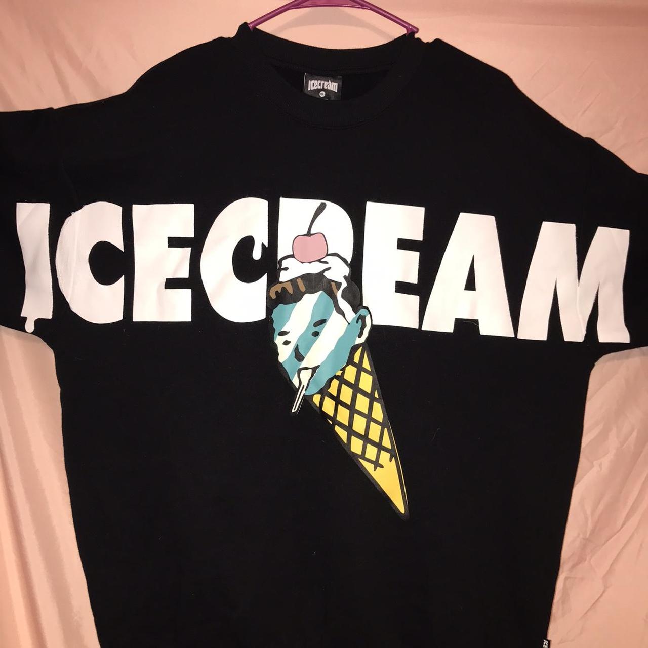 Ice Cream Men's Black Sweatshirt Depop