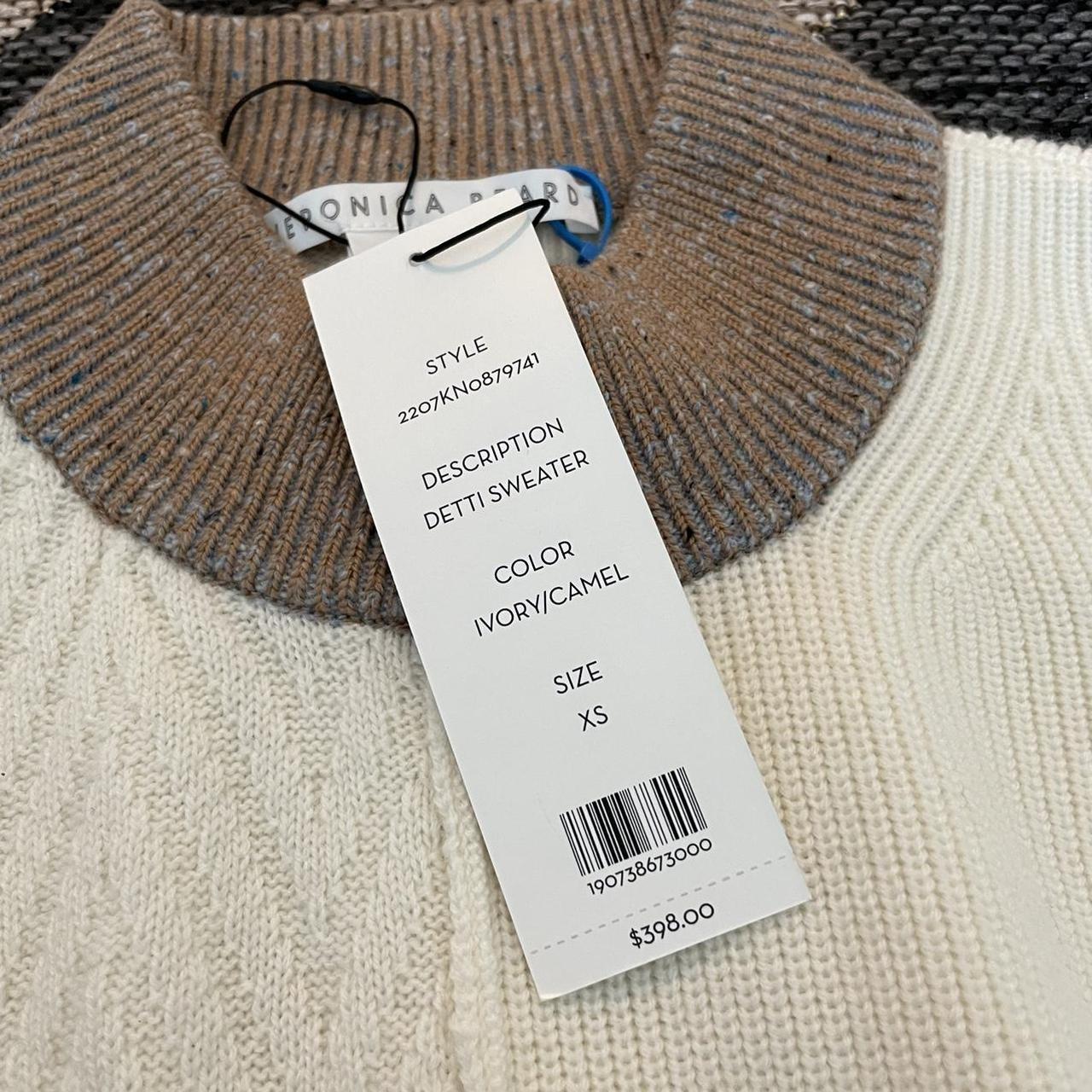 NEW Veronica Beard Detti Sweater Ivory and Camel... - Depop