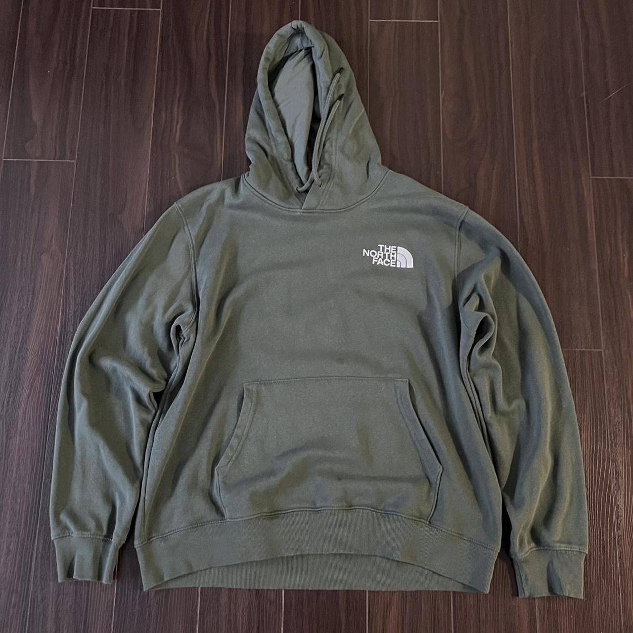 Green The North Face Hoodie With Small Stain Shown - Depop