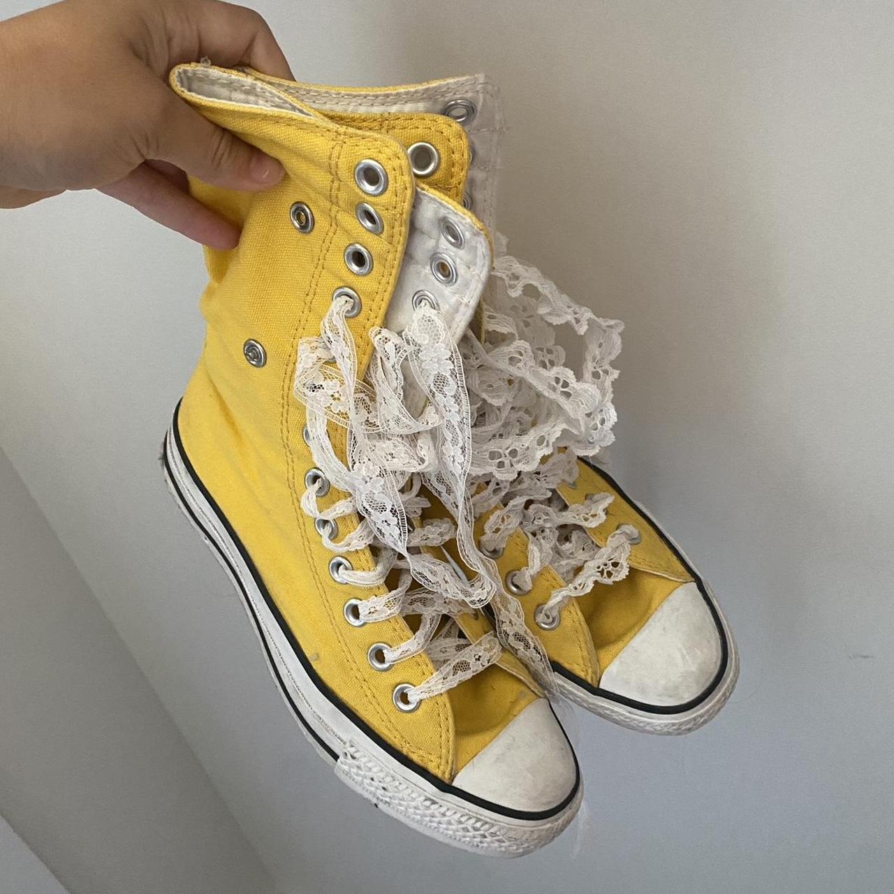 yellow converse boxing boots/shoes!!! these are such... Depop