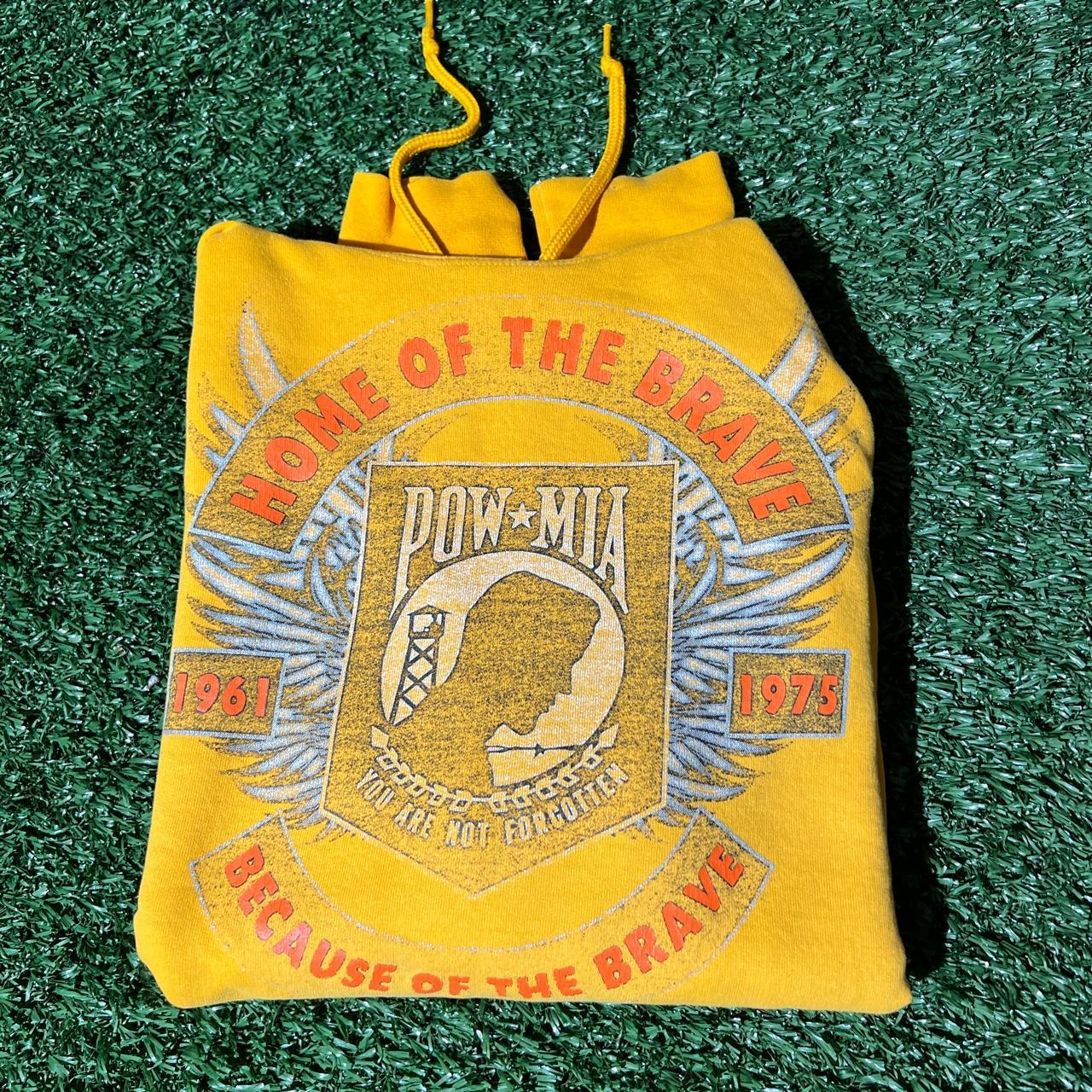 Men's Yellow and Orange Hoodie Depop