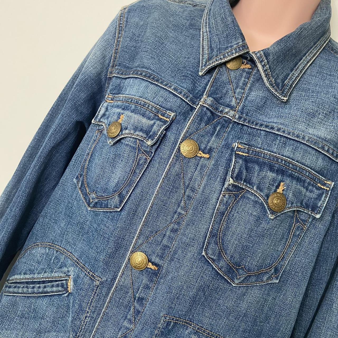 TRUE RELIGION denim jacket mens, although I wore it... - Depop