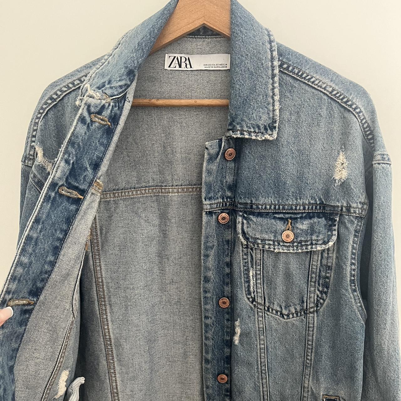 Zara oversized denim jacket Worn once Please... - Depop