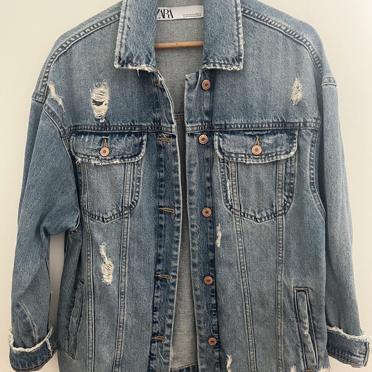 Zara oversized denim jacket Worn once Please... - Depop