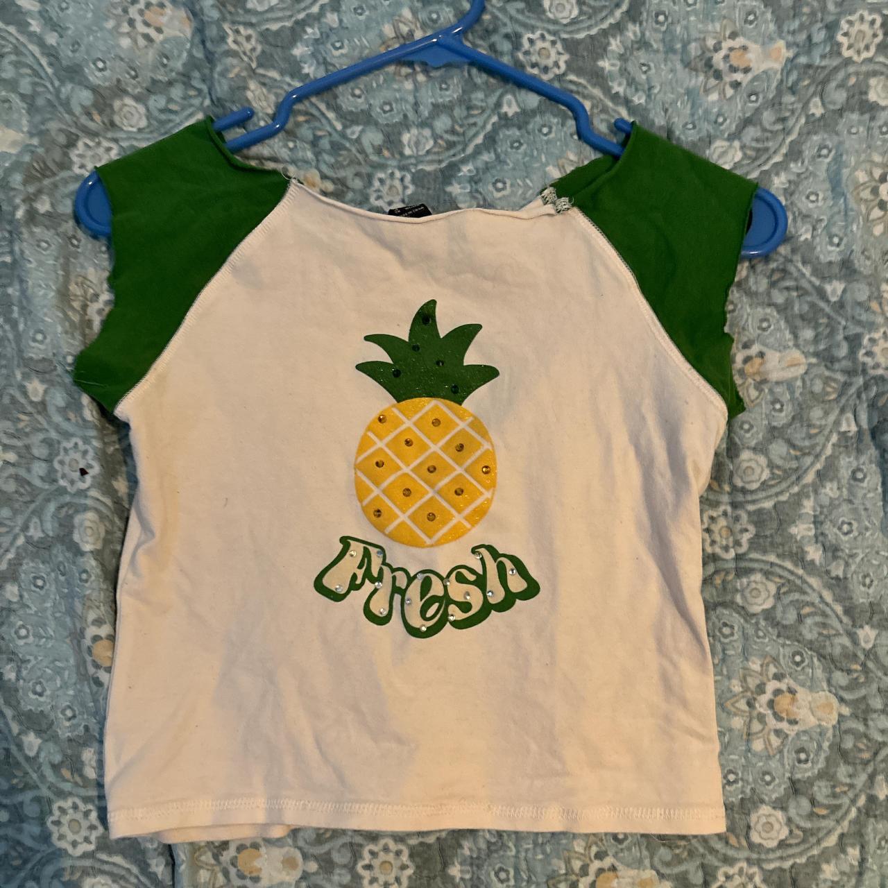 Pineapple crop top forever 21 on sale