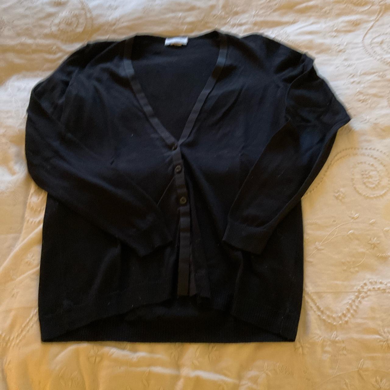 CARTIER by Anne Valerie Hash. Black fine cardigan