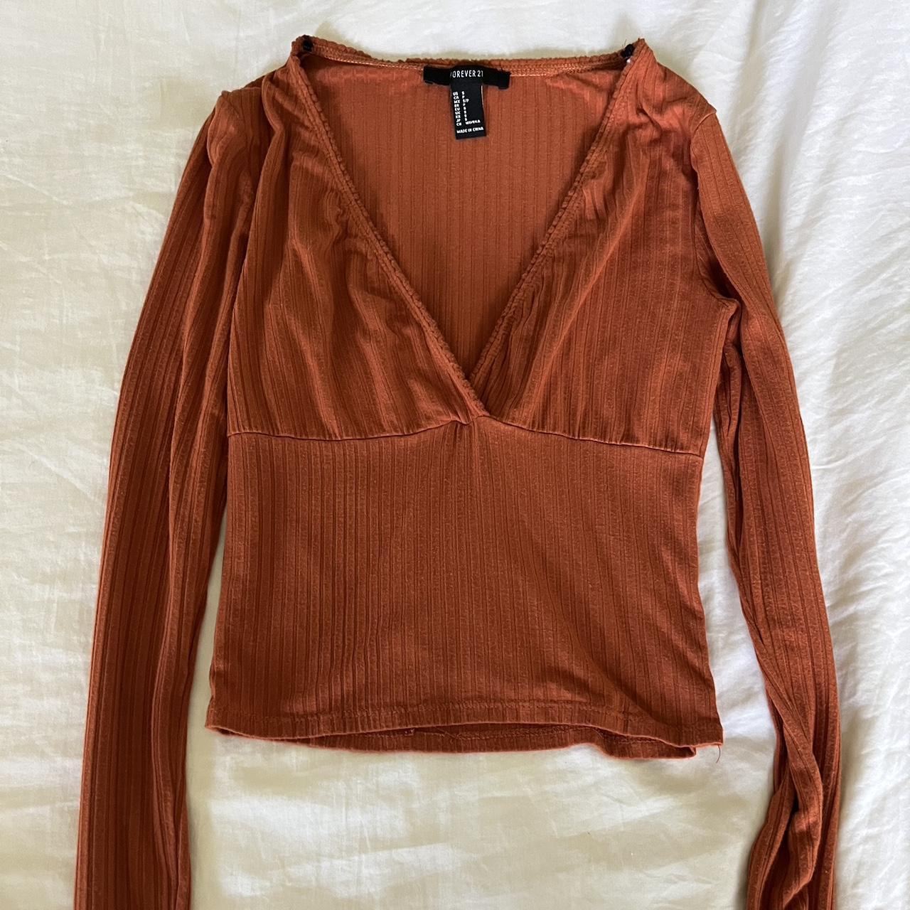 Orange long sleeve shirt 2025 forever 21