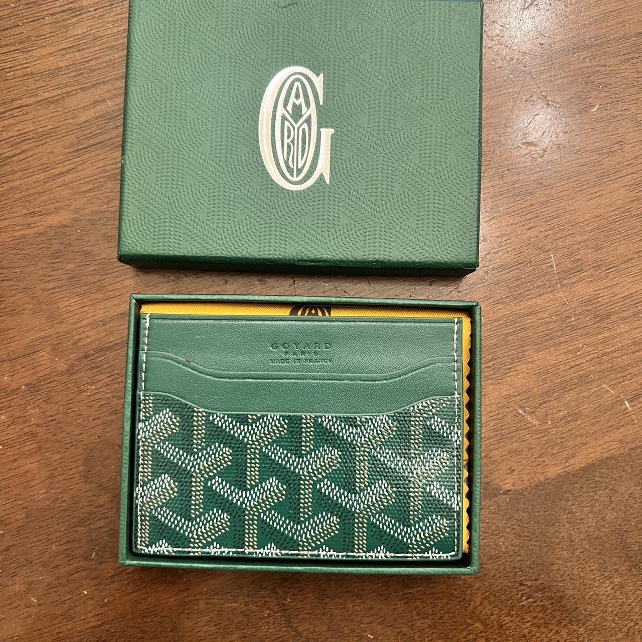 Green goyard card holder Depop