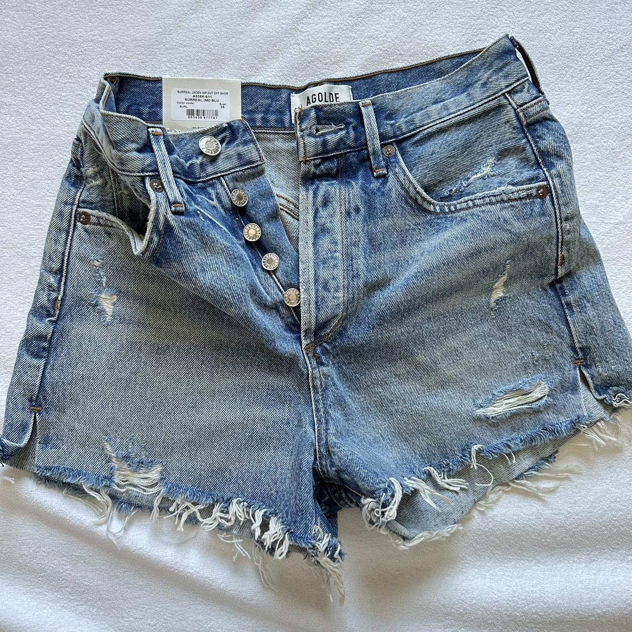 Agolde Jaden Surreal faded cut off Jean shorts