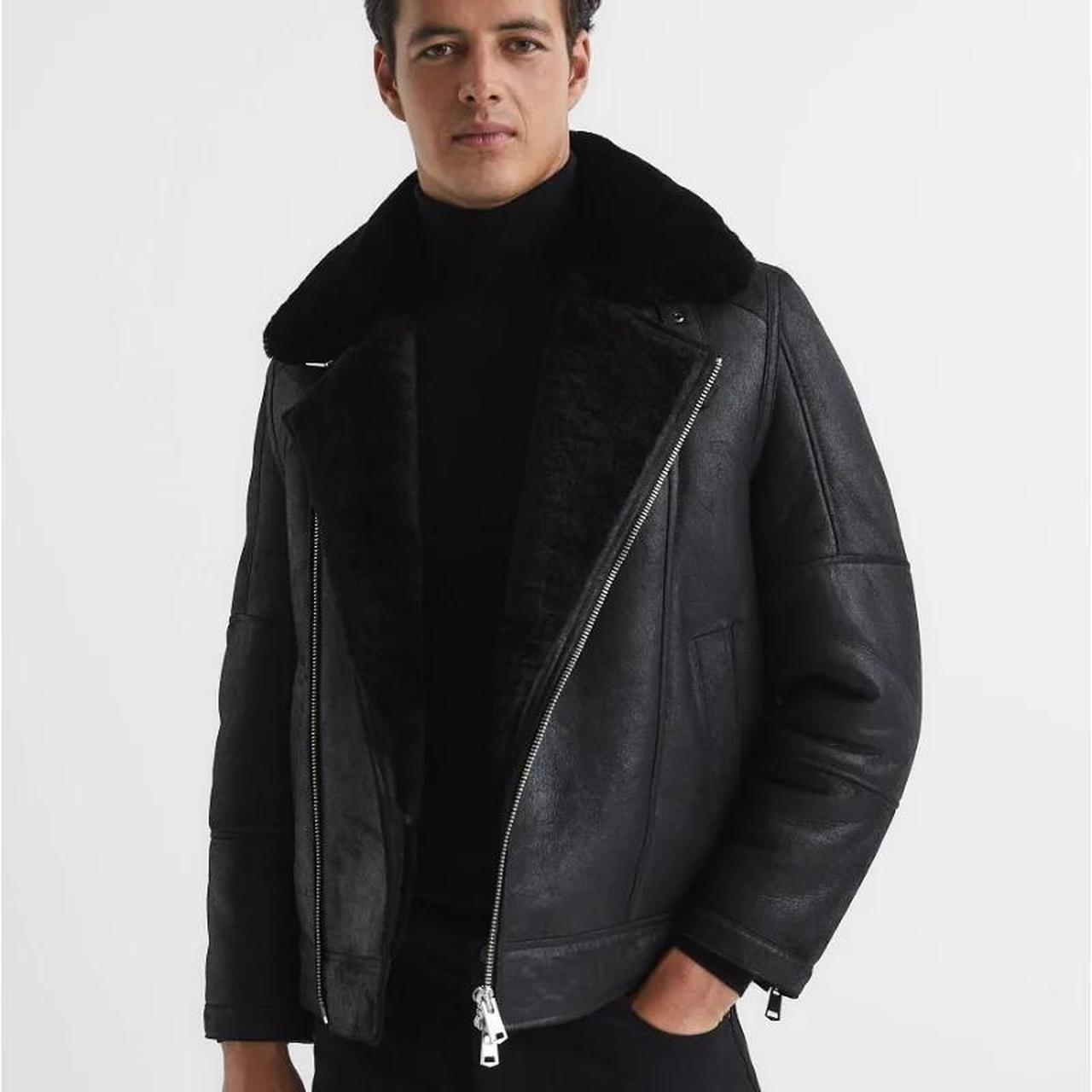 Reiss AKA mens shearling coat 100 sheepskin Brand. Depop