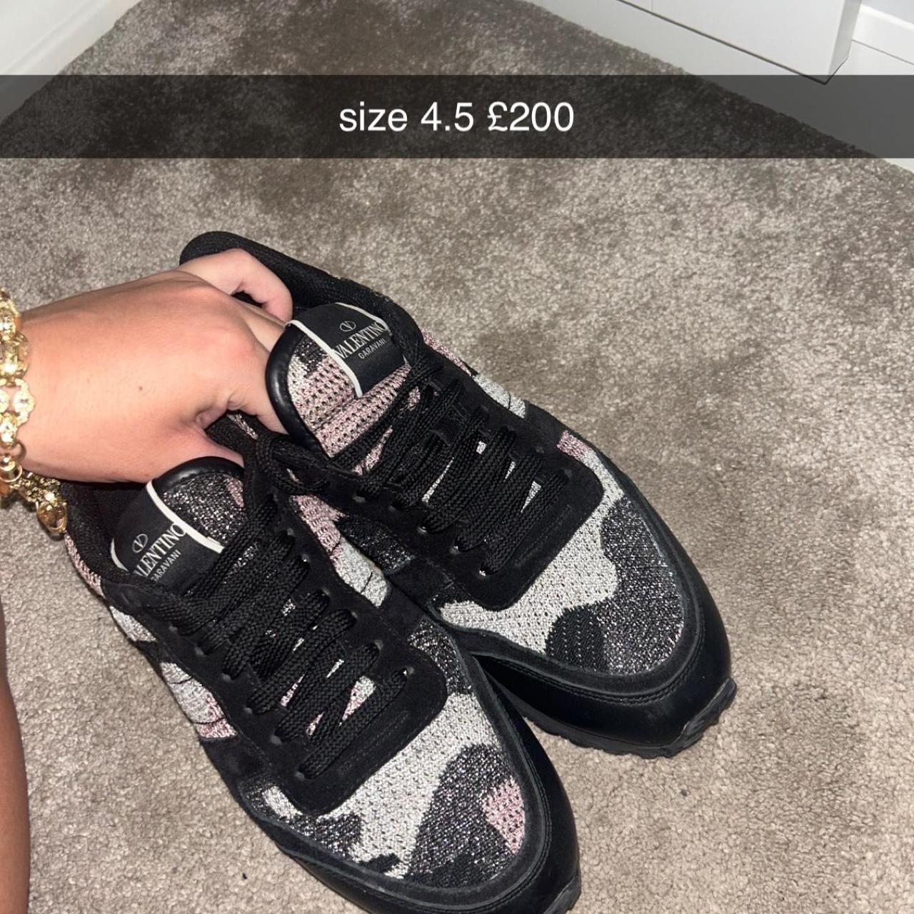 Black and pink valentino trainers best sale