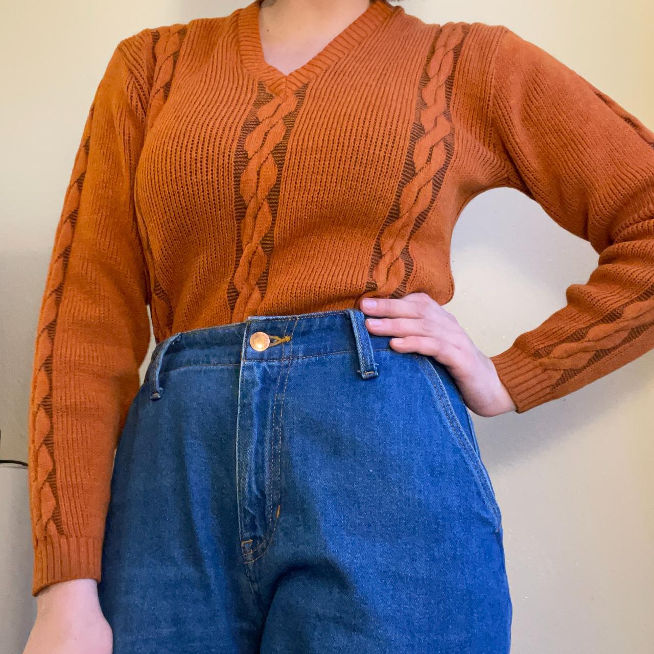 Small vintage orange sweater. Brand new. Bought it... - Depop