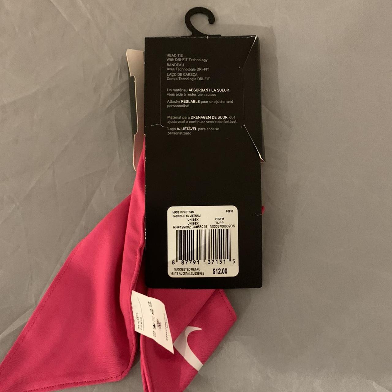 nike dri fit head tie 3.0 pink sport headband pink... Depop