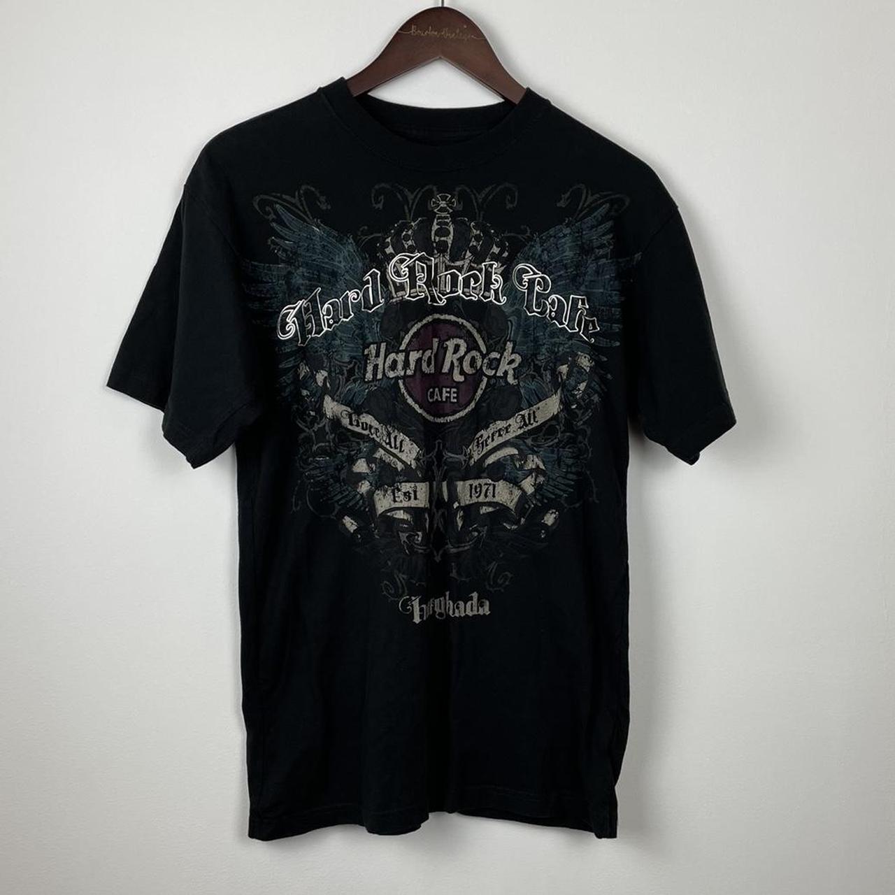 Mens Hard Rock Cafe Black T-Shirt. Black with print.... - Depop