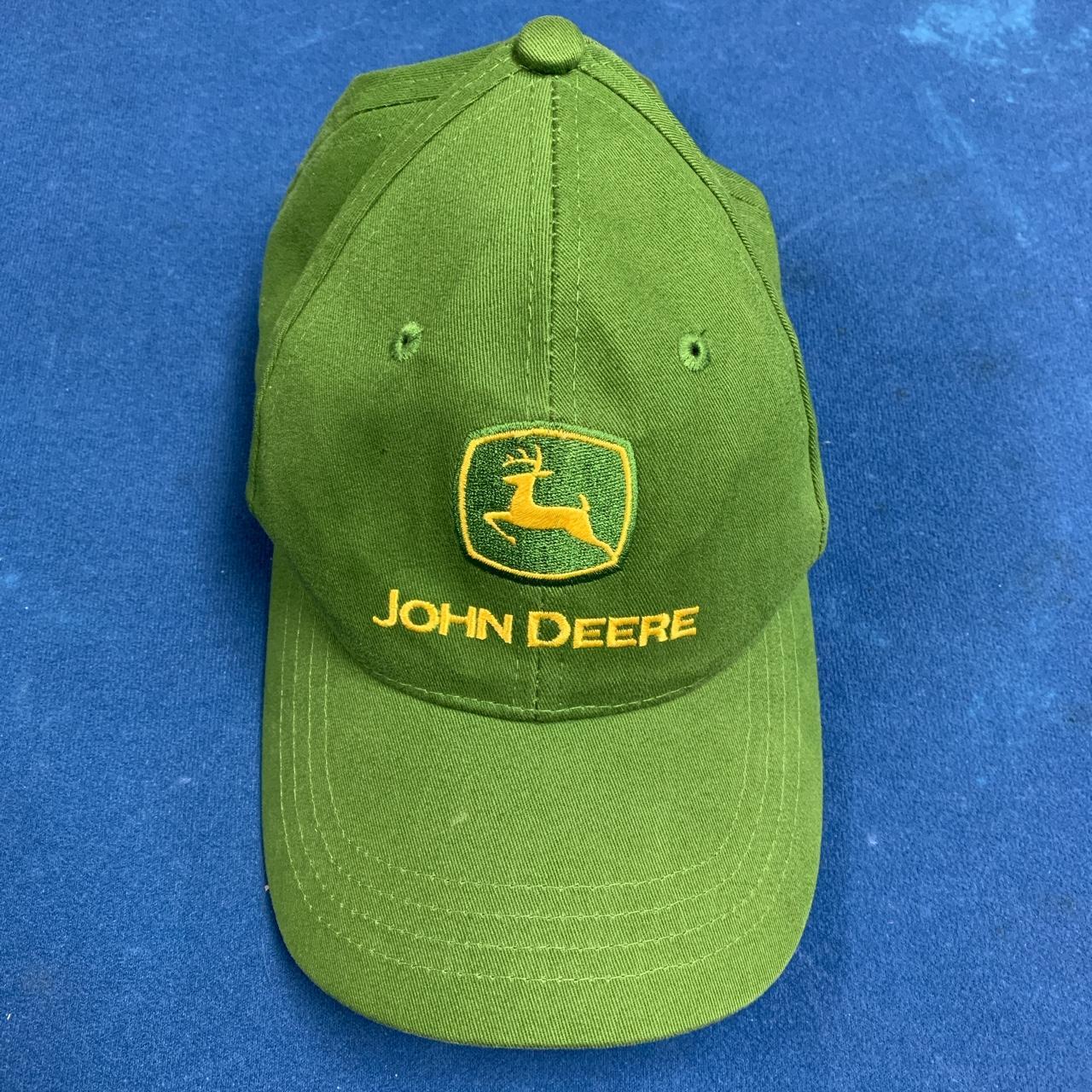 John Deere Men's Green and Yellow Hat Depop