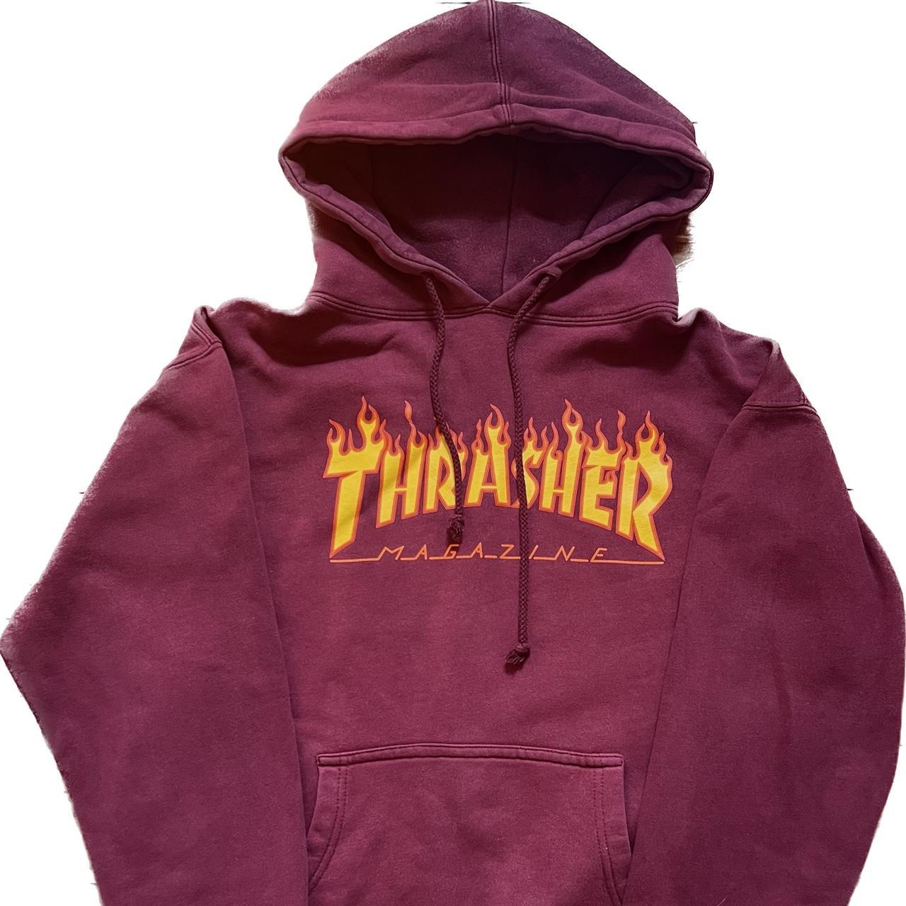 Burgundy thrasher hoodie best sale